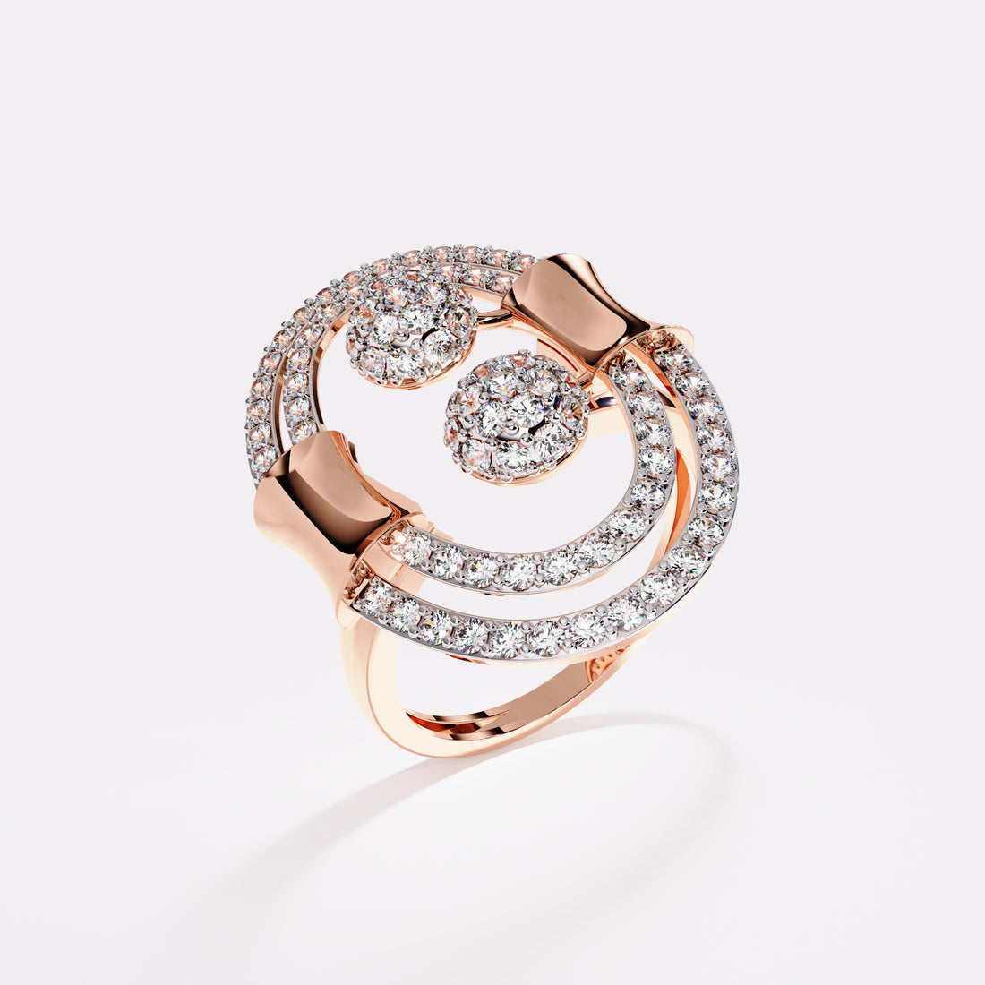 Double layer Diamond Ring