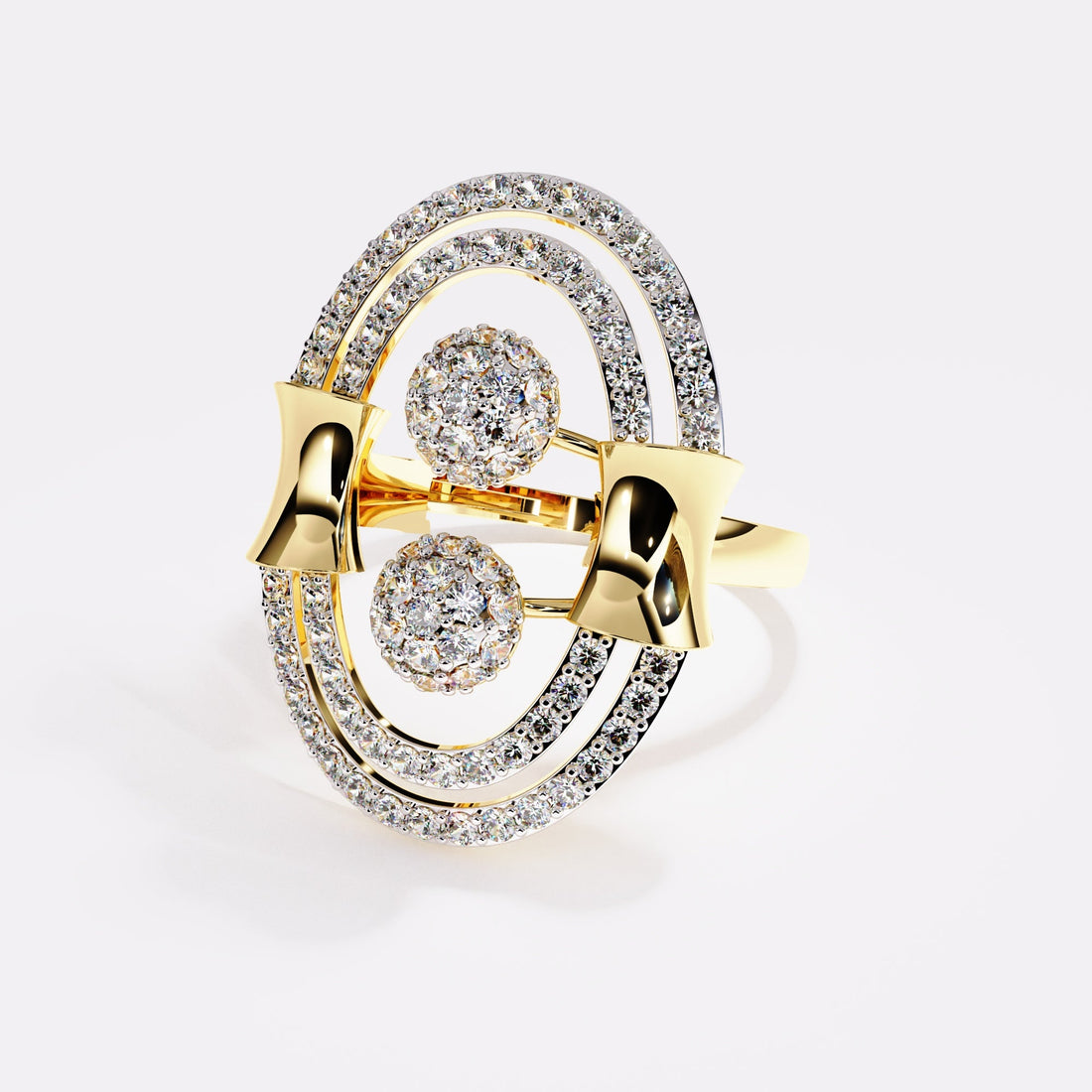 Double layer Diamond Ring