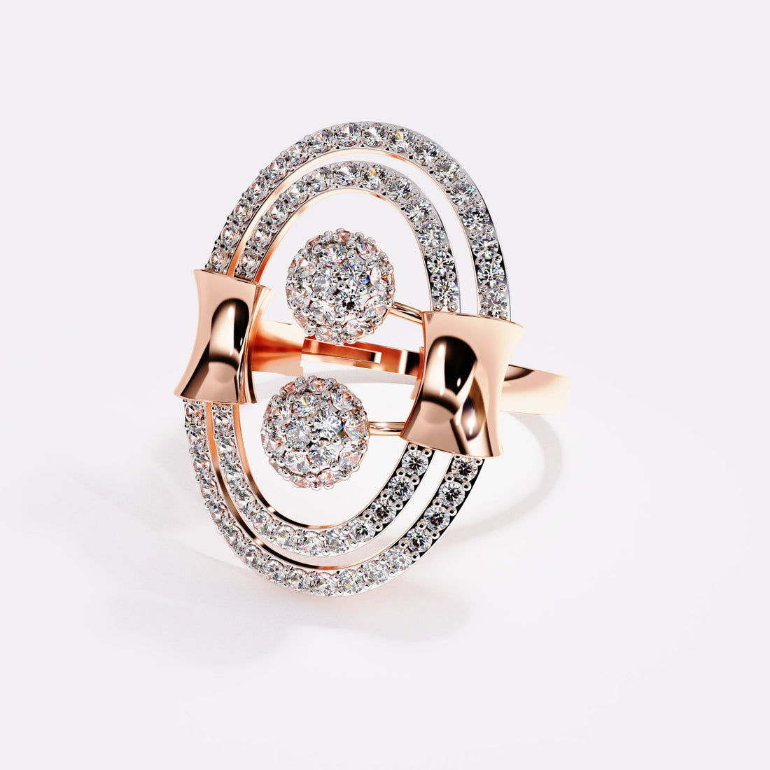 Double layer Diamond Ring