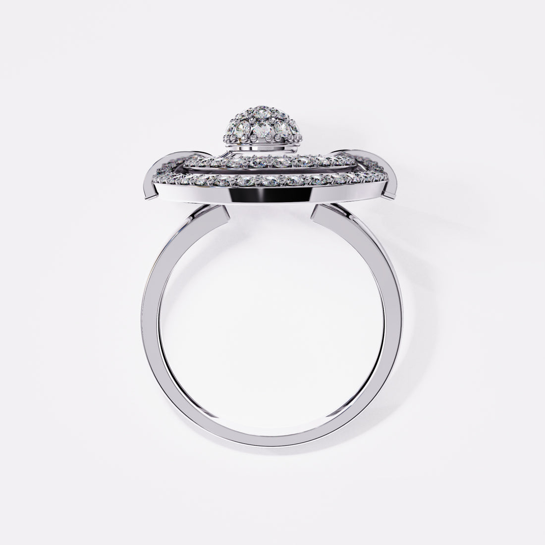 Double layer Diamond Ring