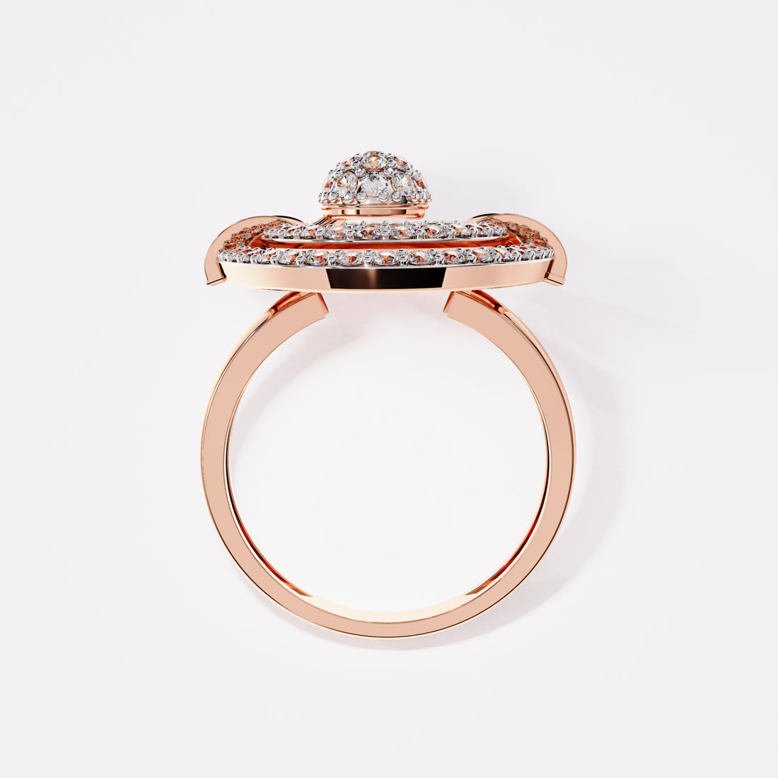 Double layer Diamond Ring