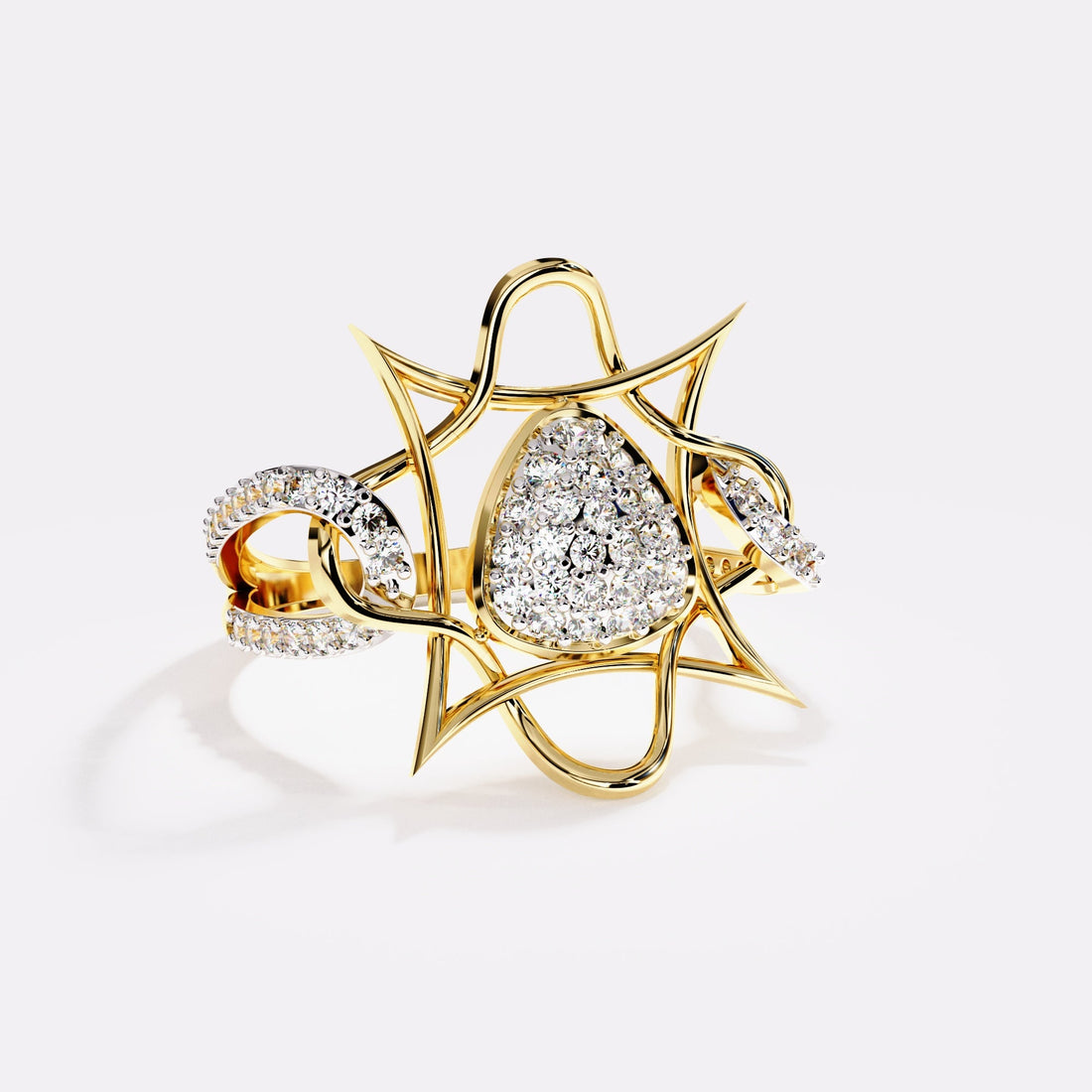 Prism layered Diamond Ring