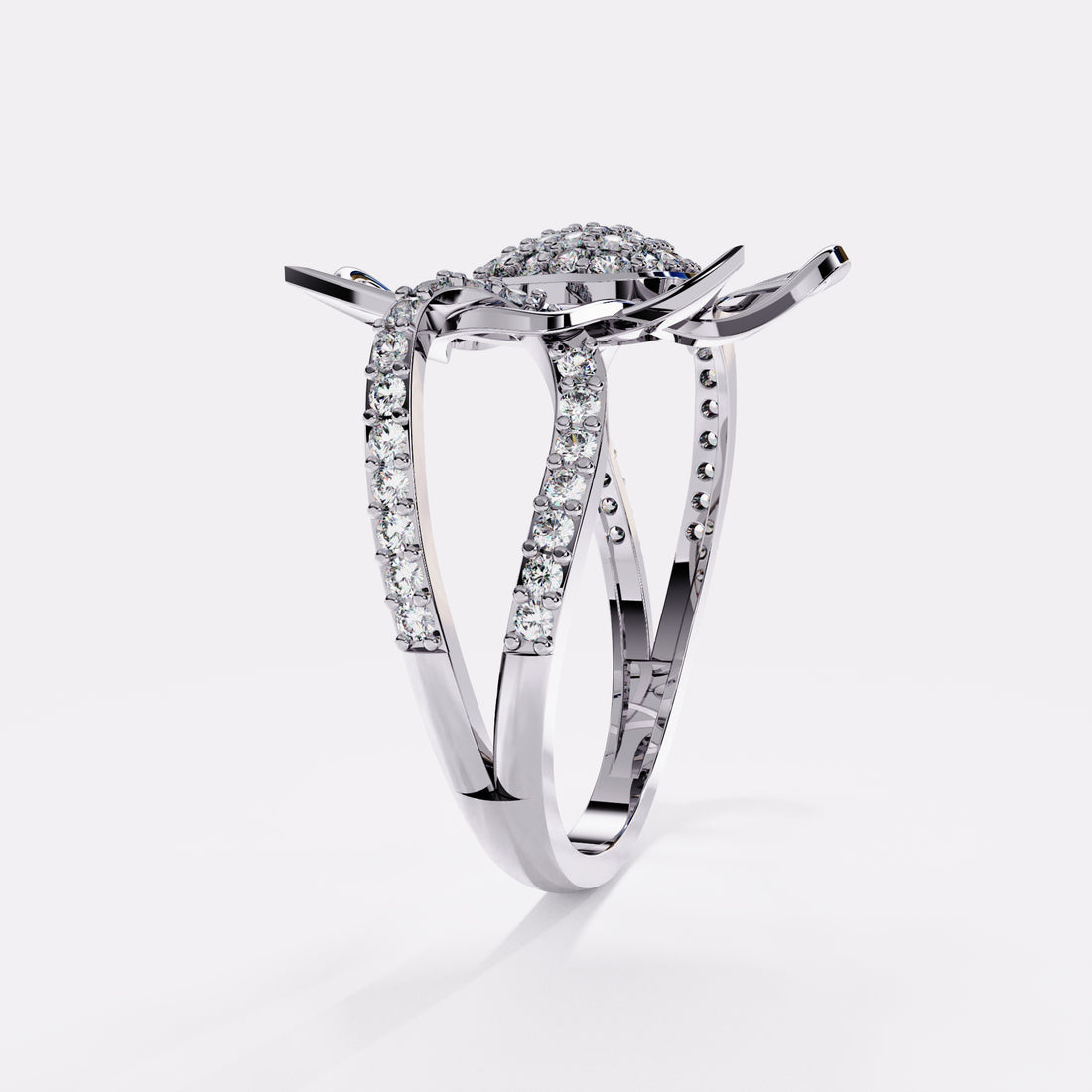 Prism layered Diamond Ring