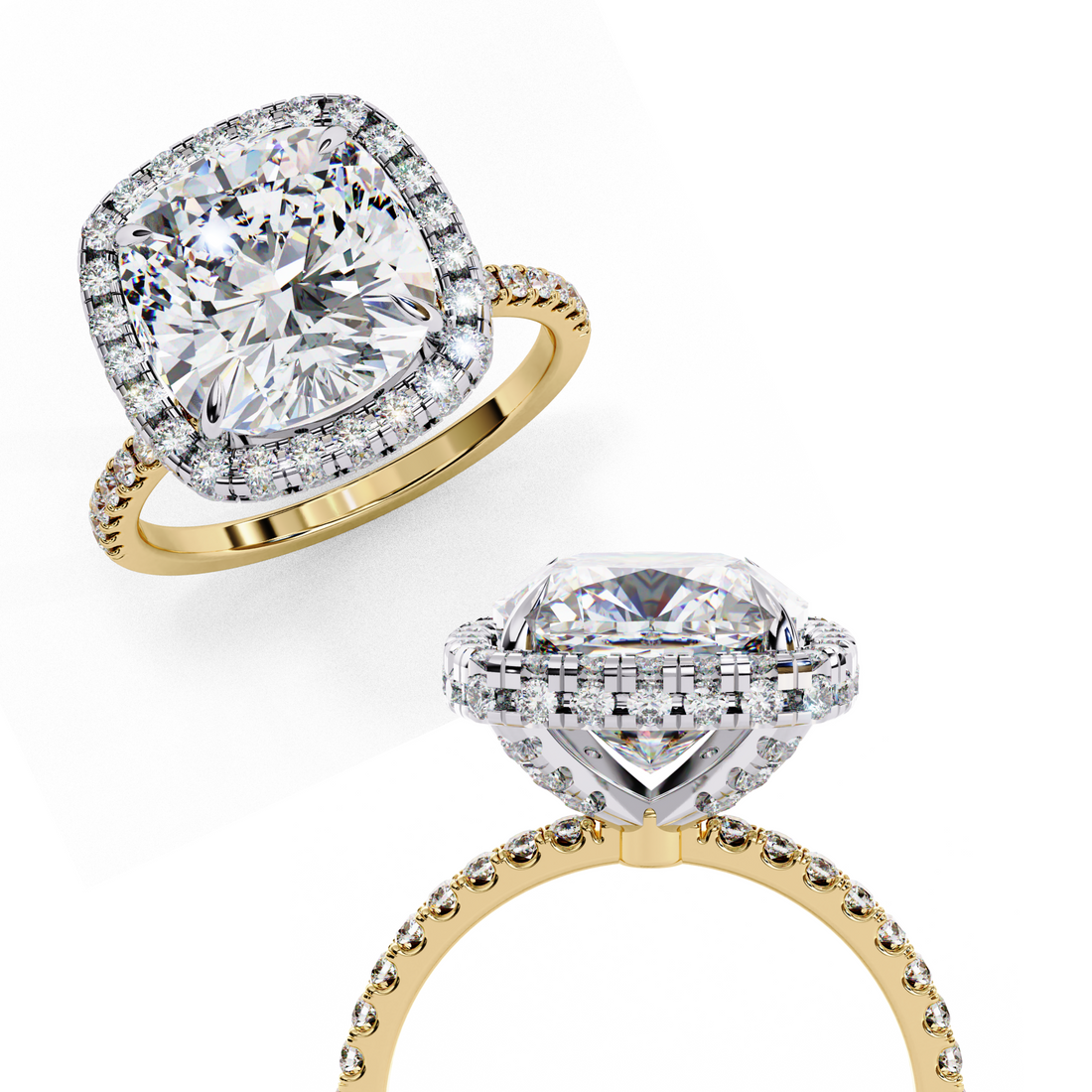 Simplistic Choice Cushion Diamond Ring
