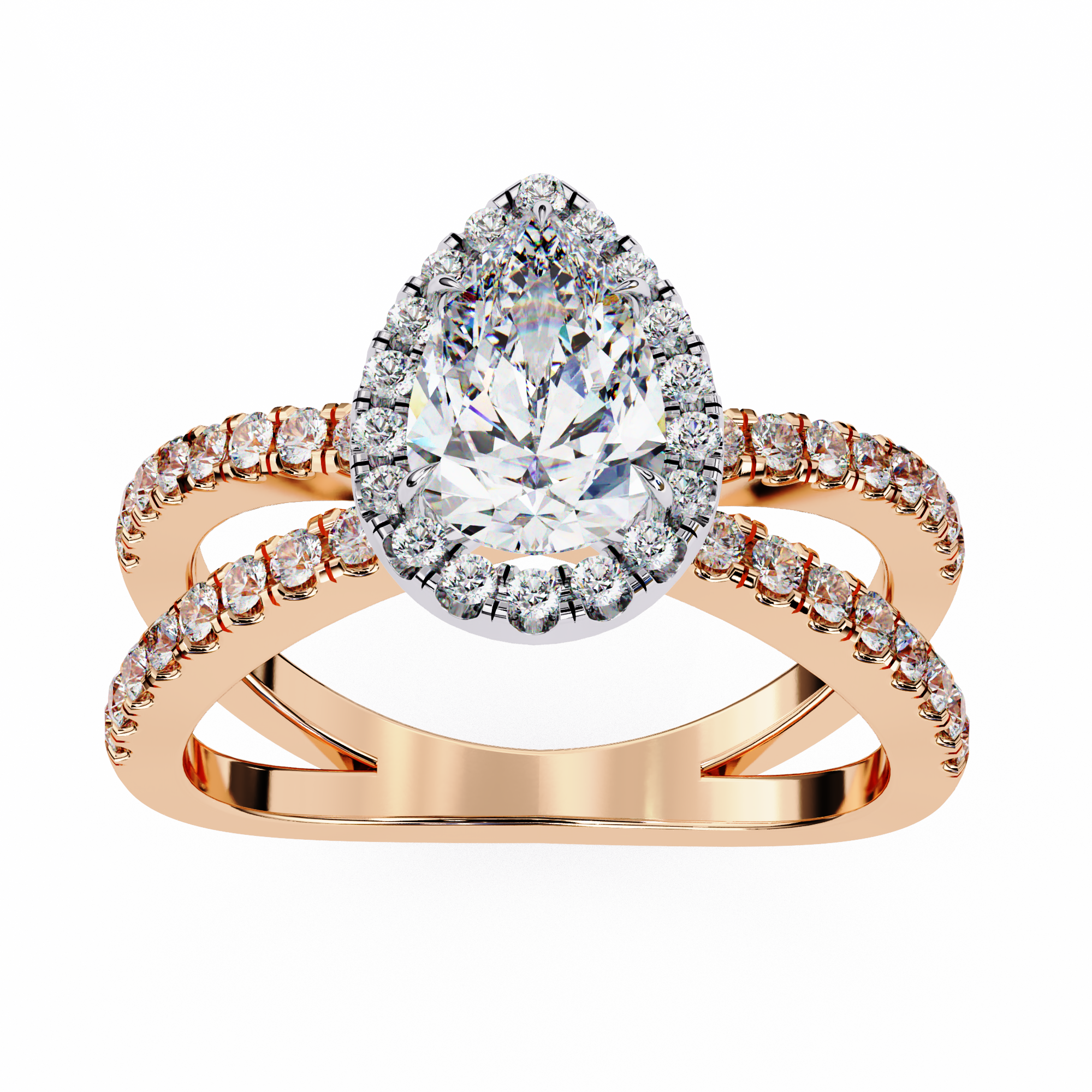 Graceful Choice Pear Diamond Ring