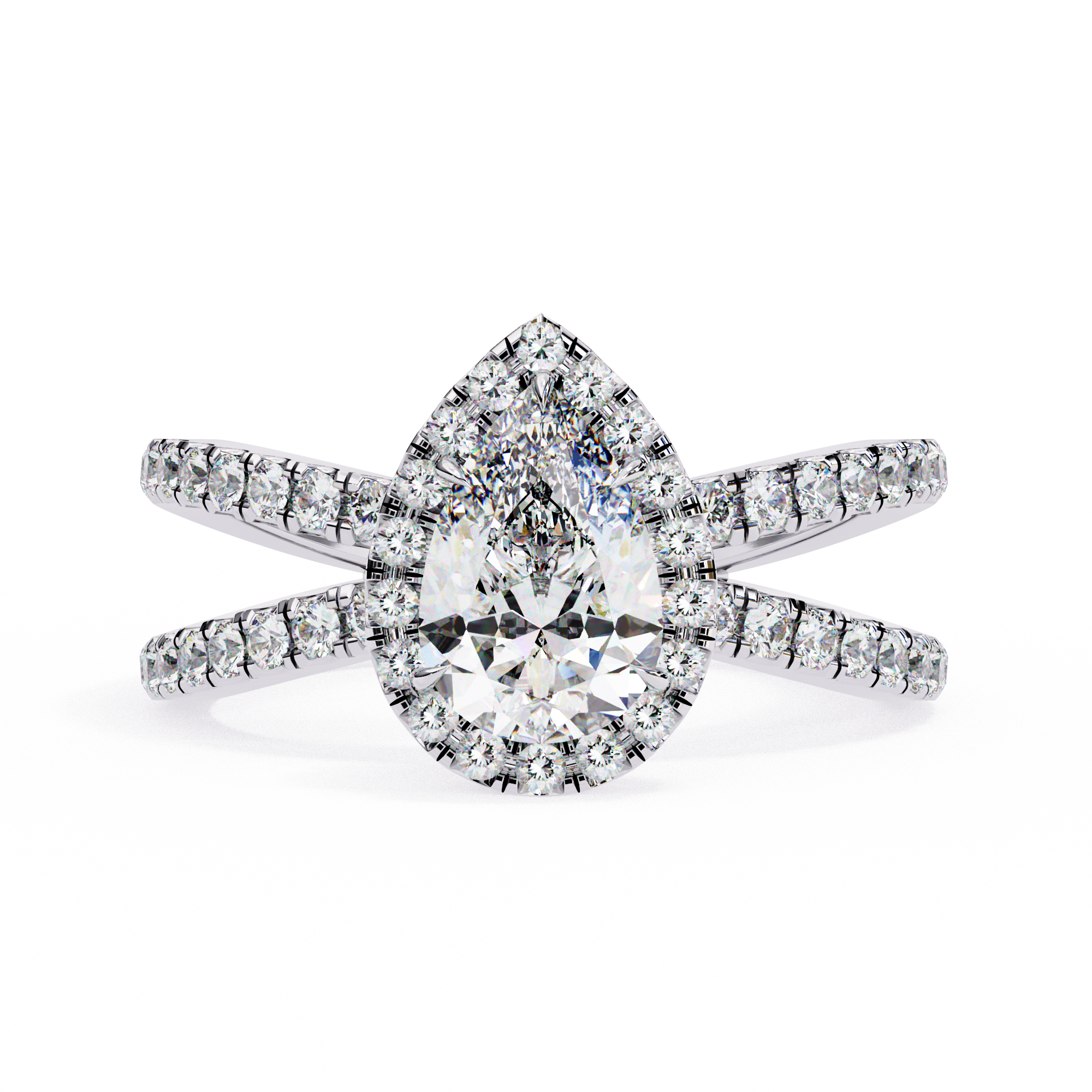 Graceful Choice Pear Diamond Ring