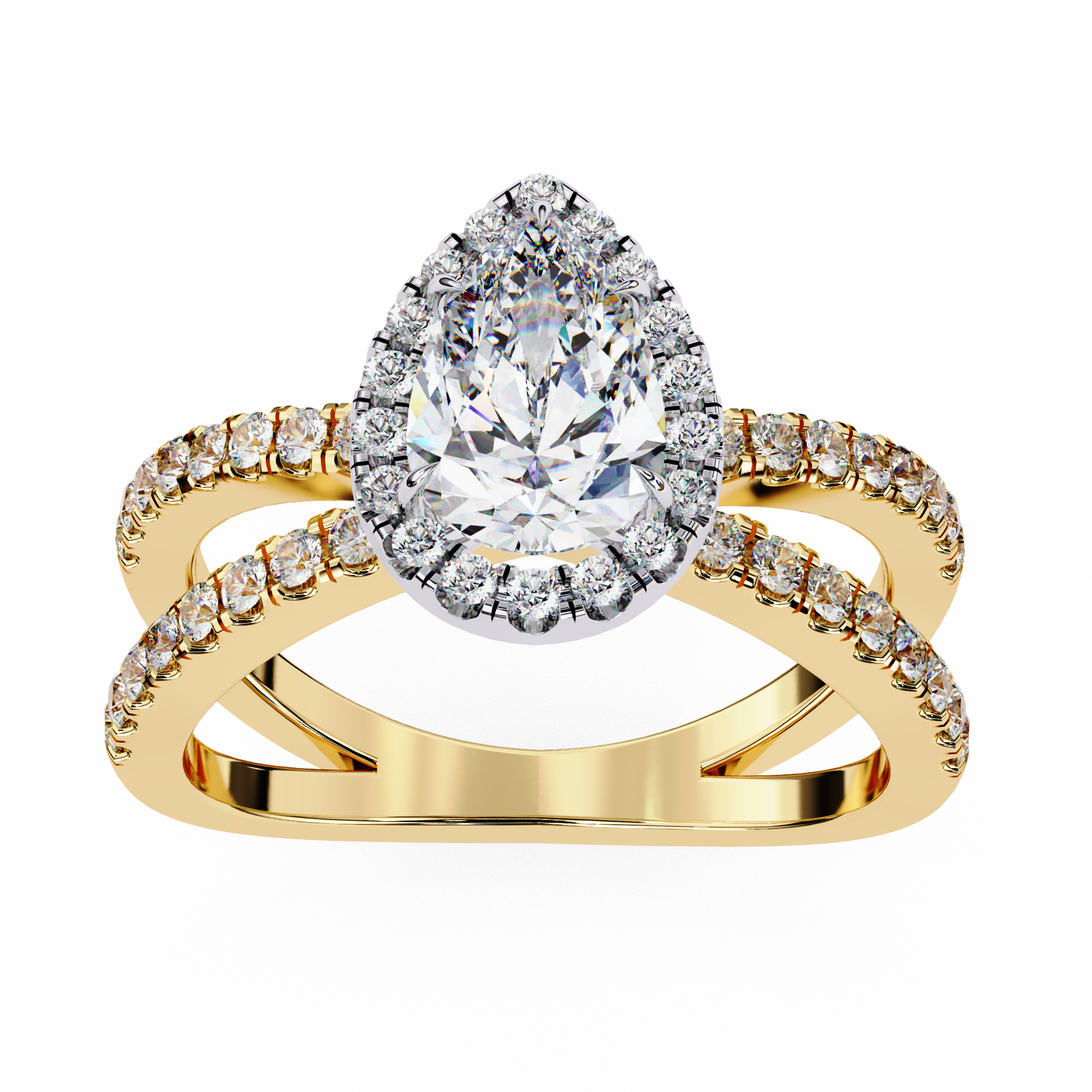 Graceful Choice Pear Diamond Ring