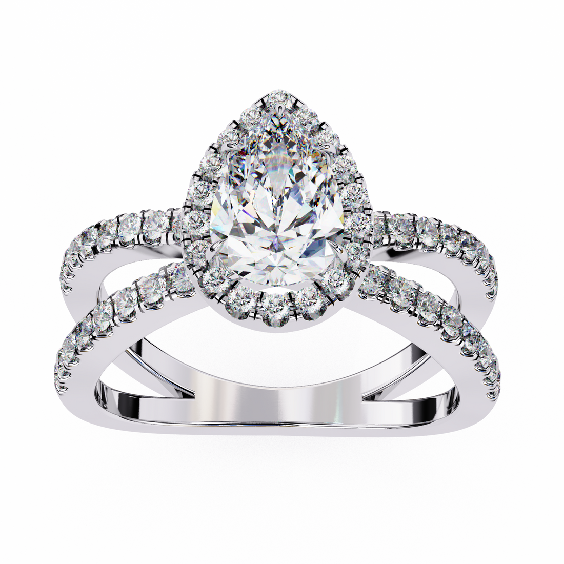 Graceful Choice Pear Diamond Ring
