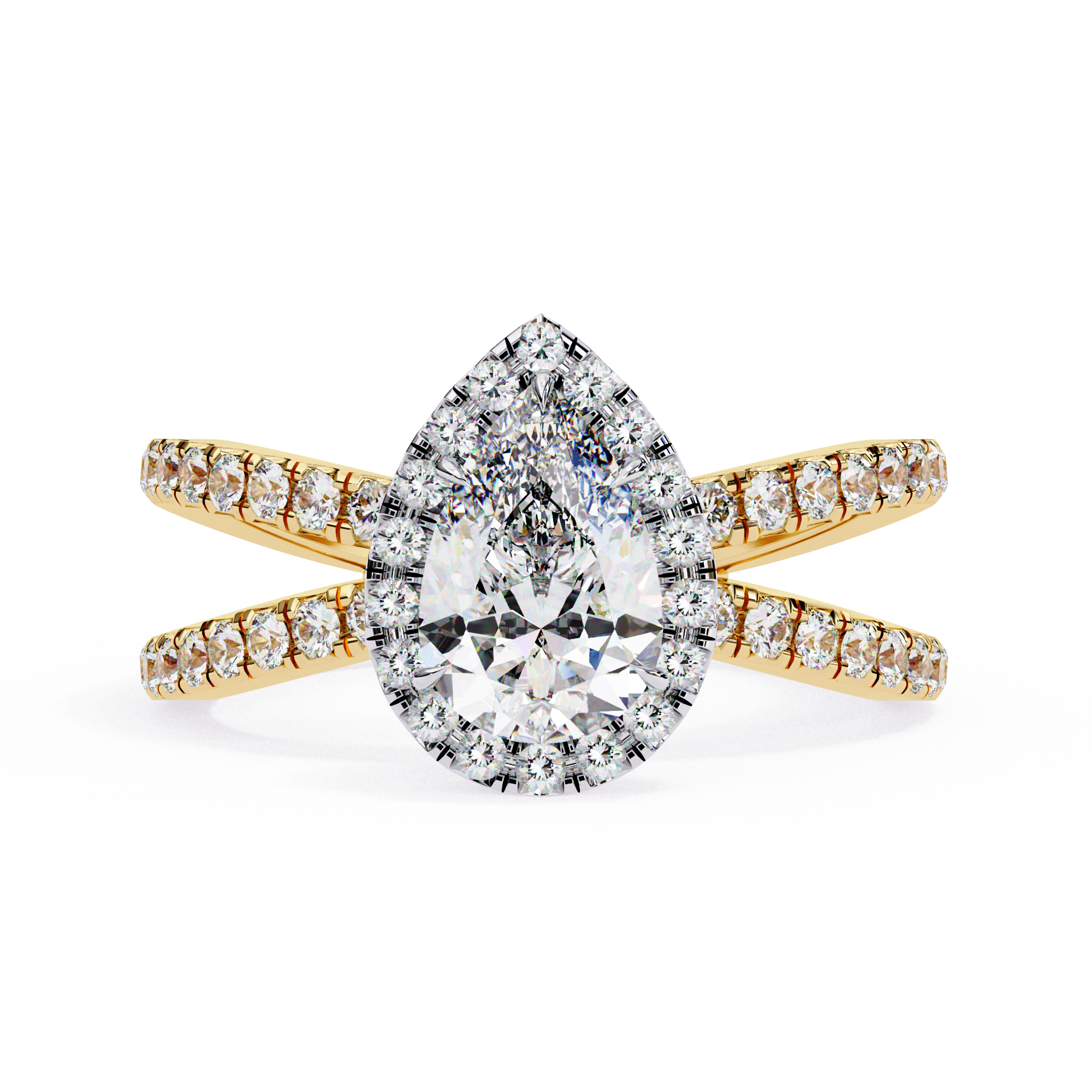 Graceful Choice Pear Diamond Ring