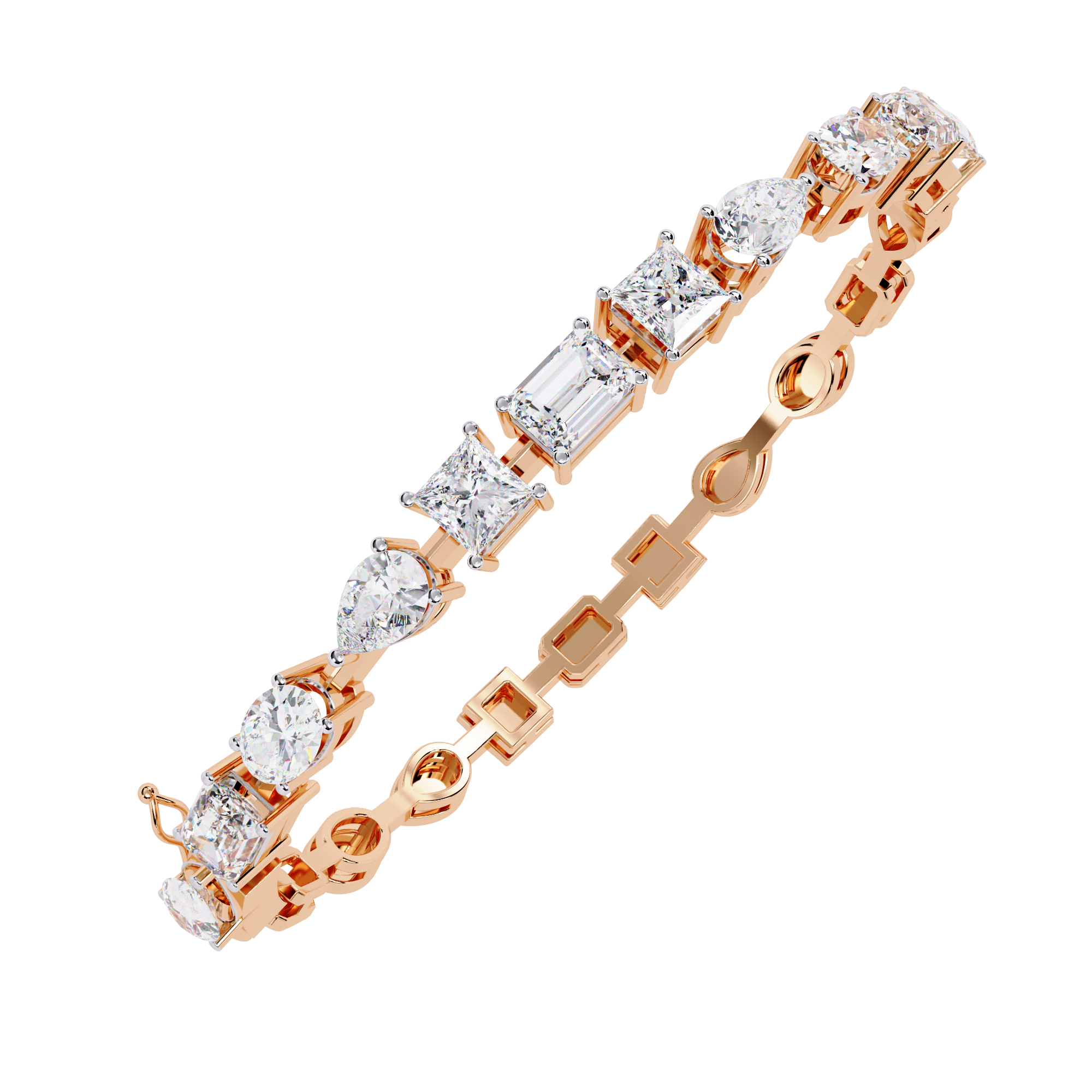 Multi Cut Lab Grown Diamond Bracelet