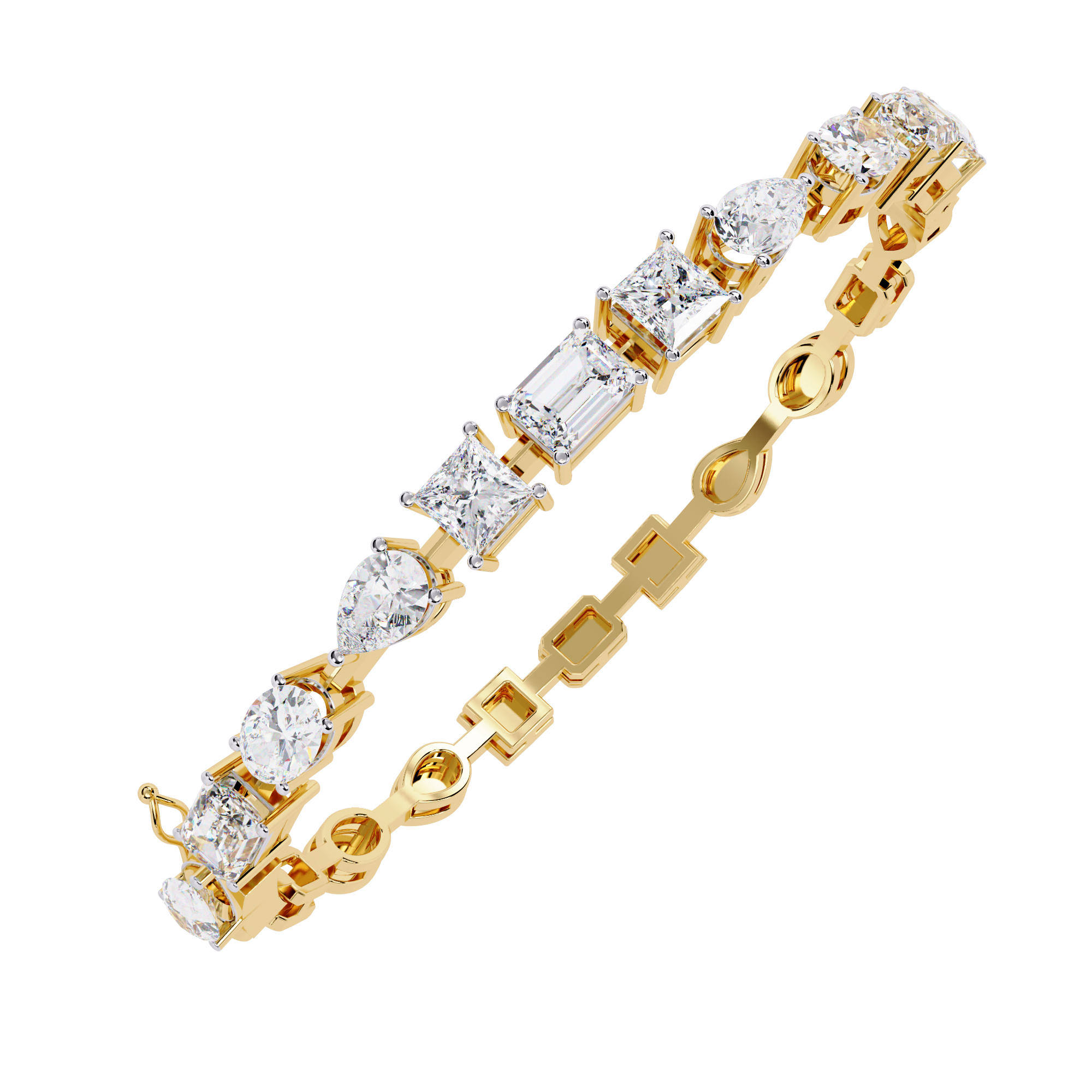 Multi Cut Lab Grown Diamond Bracelet