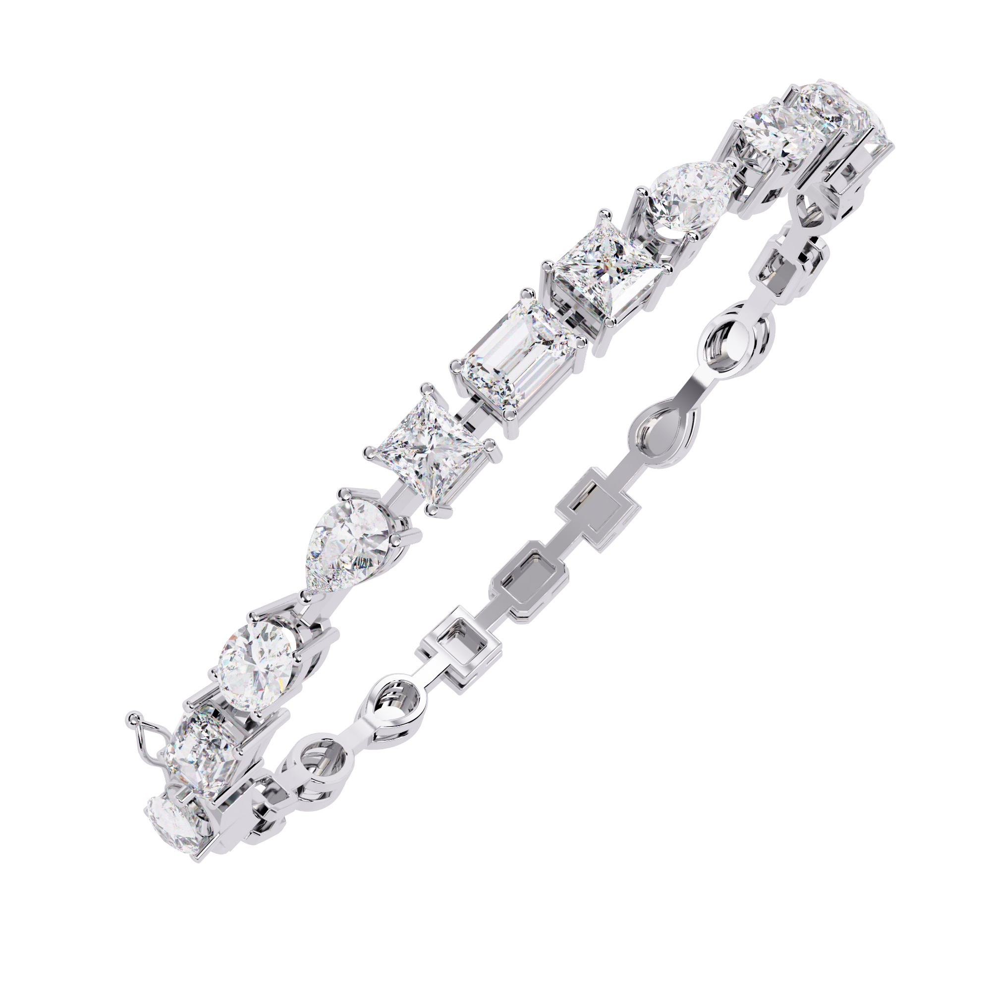 Multi Cut Lab Grown Diamond Bracelet
