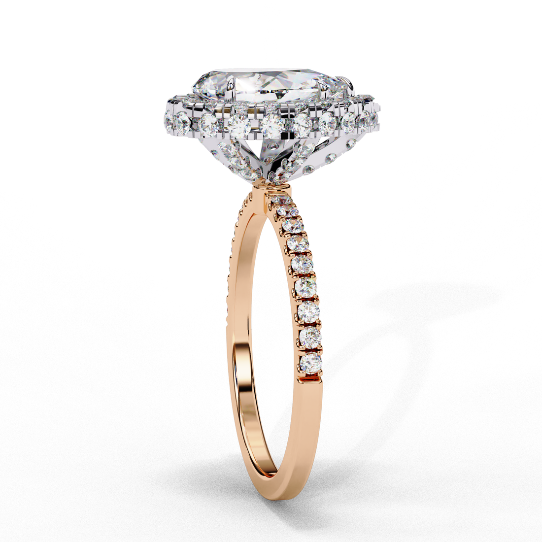 Unique Prong Set Pear Lab Grown Diamond Ring