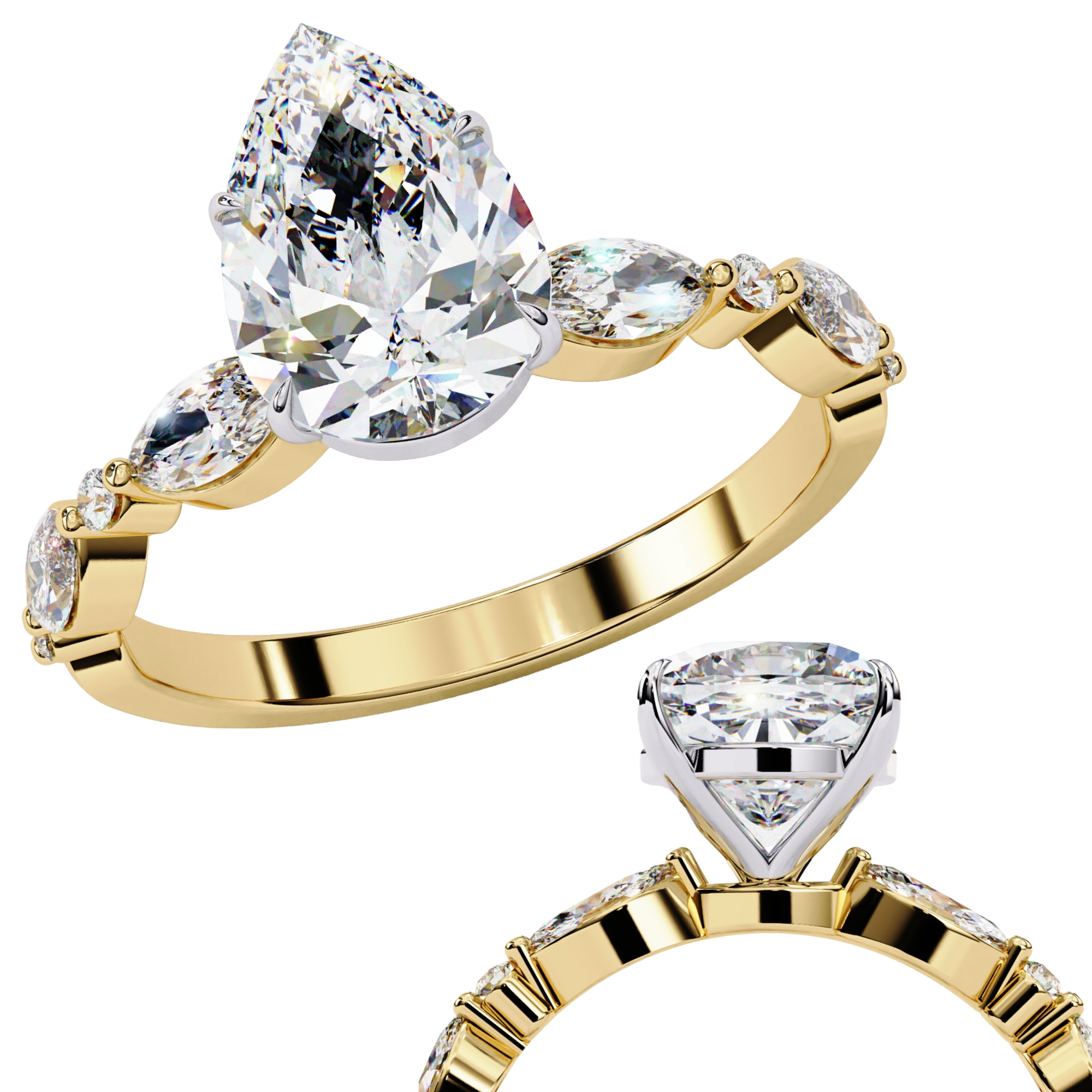 Empress Impression Diamond Ring