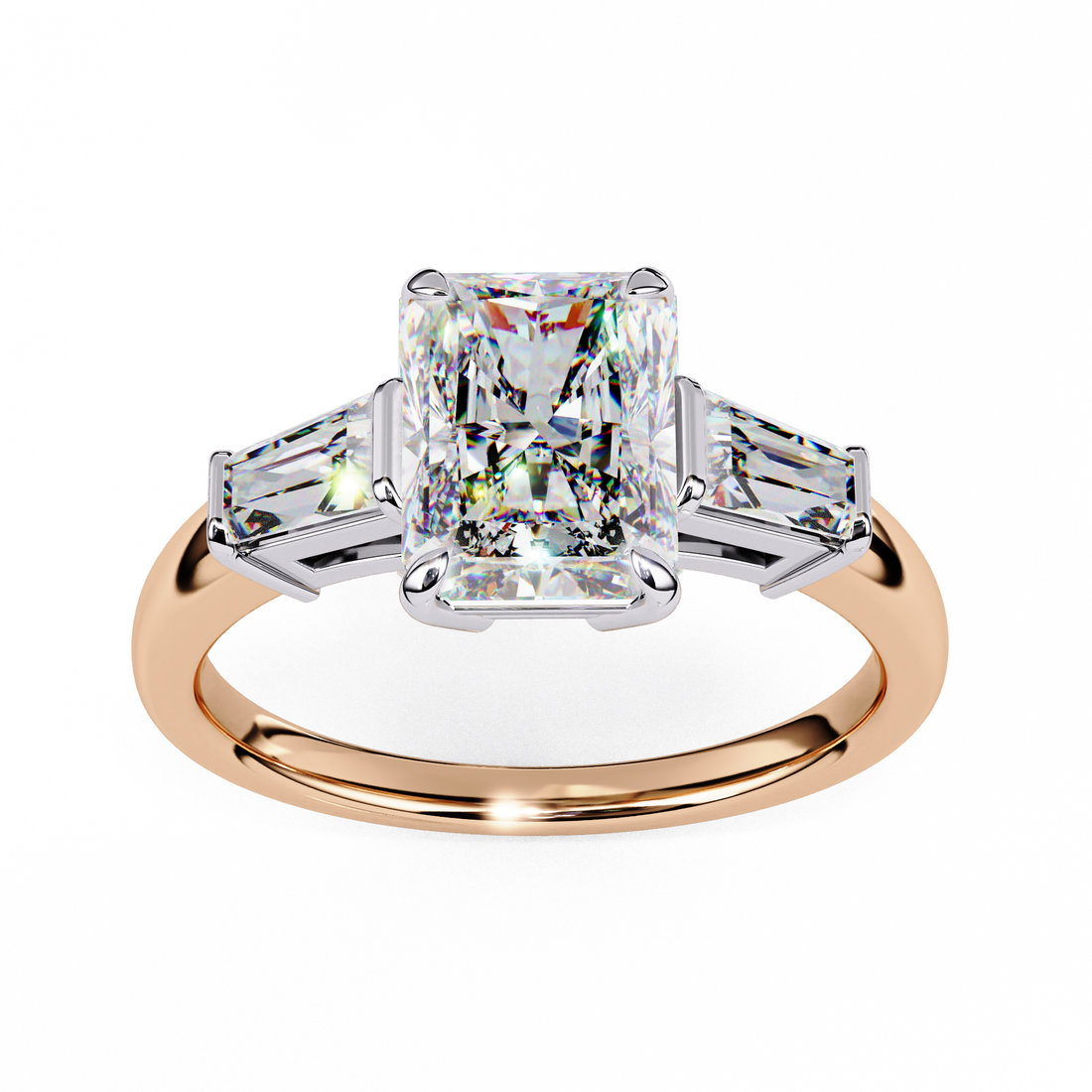 True Flame Solitaire three Diamond Ring