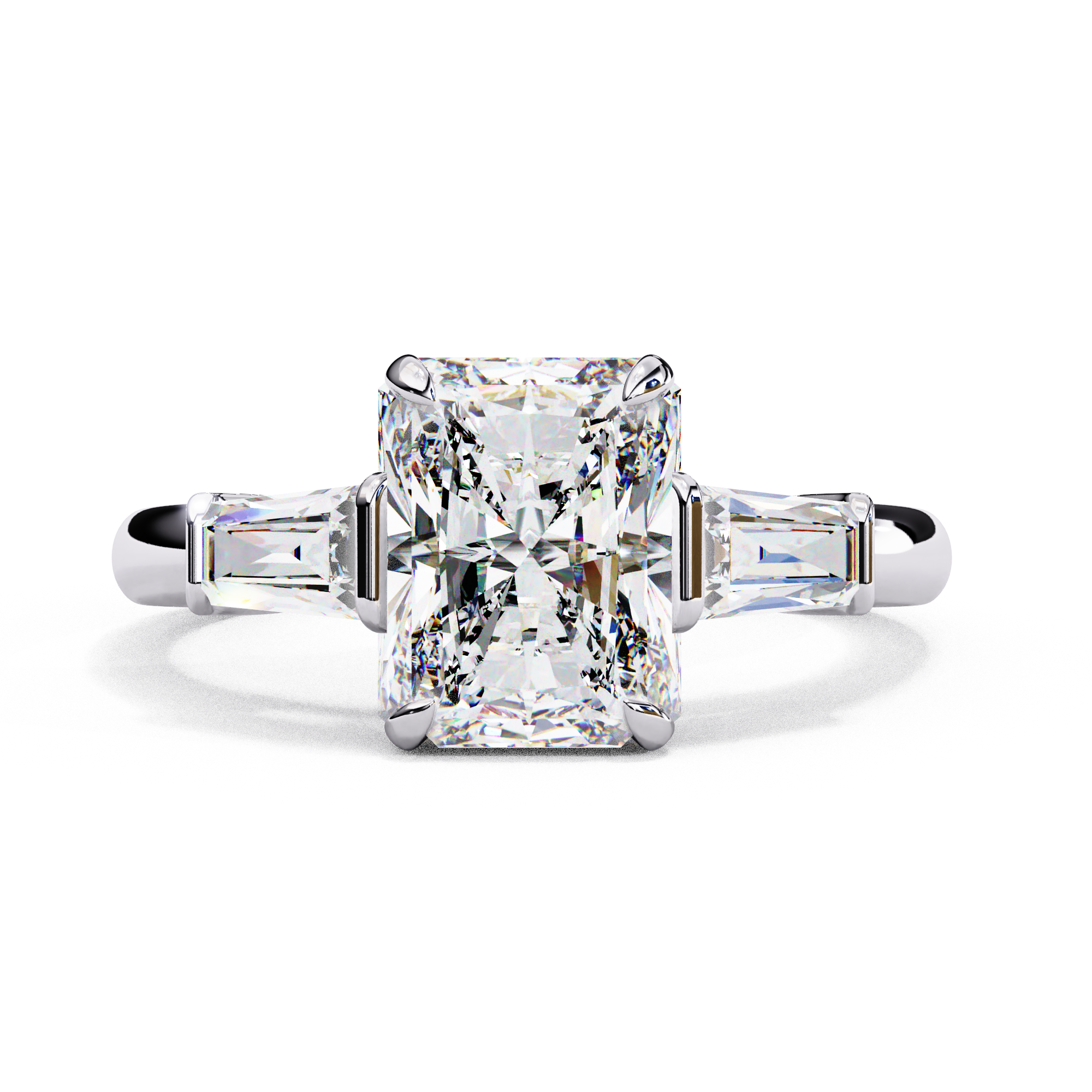 True Flame Solitaire three Diamond Ring