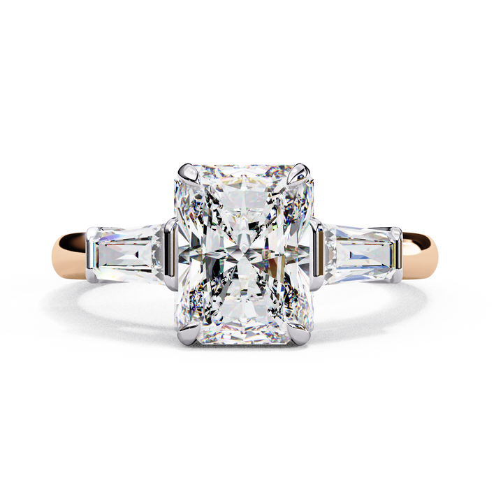 True Flame Solitaire three Diamond Ring