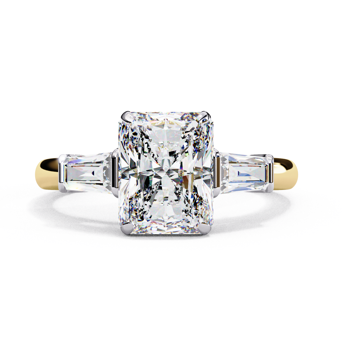 True Flame Solitaire three Diamond Ring