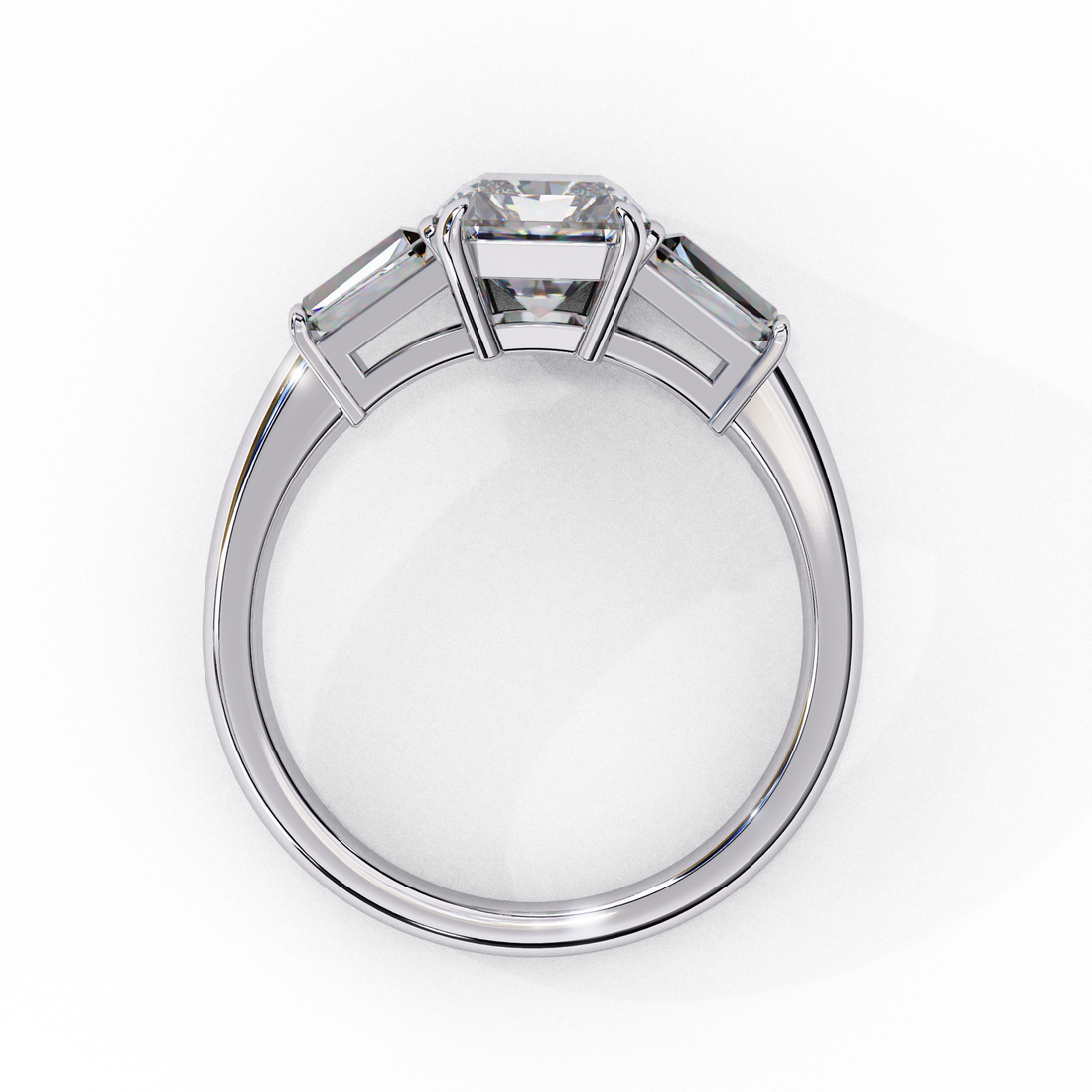 True Flame Solitaire three Diamond Ring