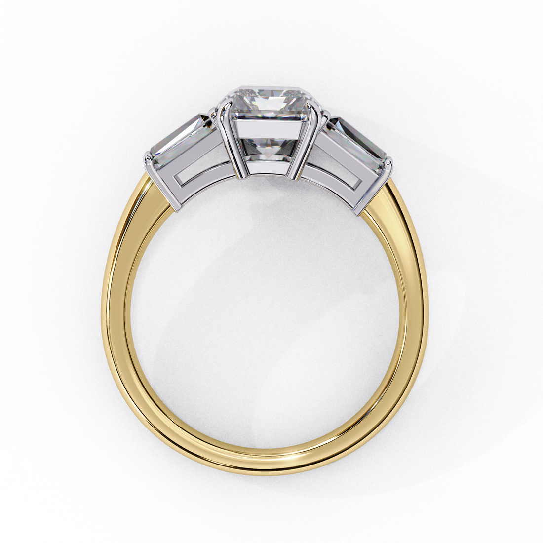 True Flame Solitaire three Diamond Ring