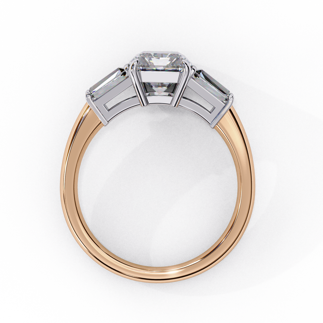 True Flame Solitaire three Diamond Ring