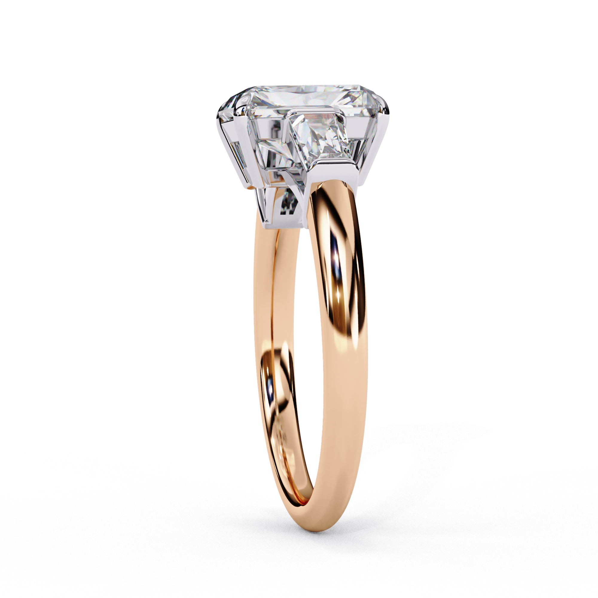 True Flame Solitaire three Diamond Ring