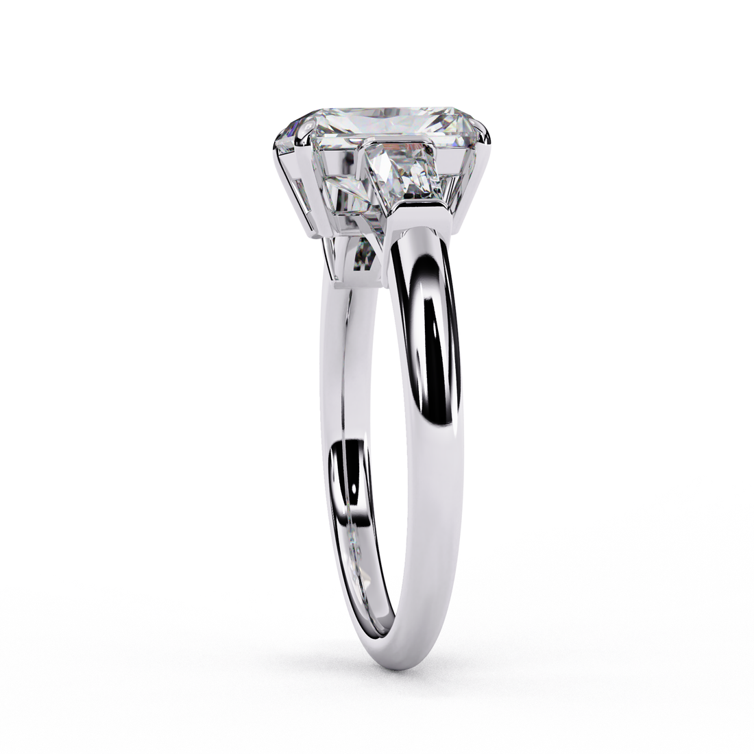 True Flame Solitaire three Diamond Ring