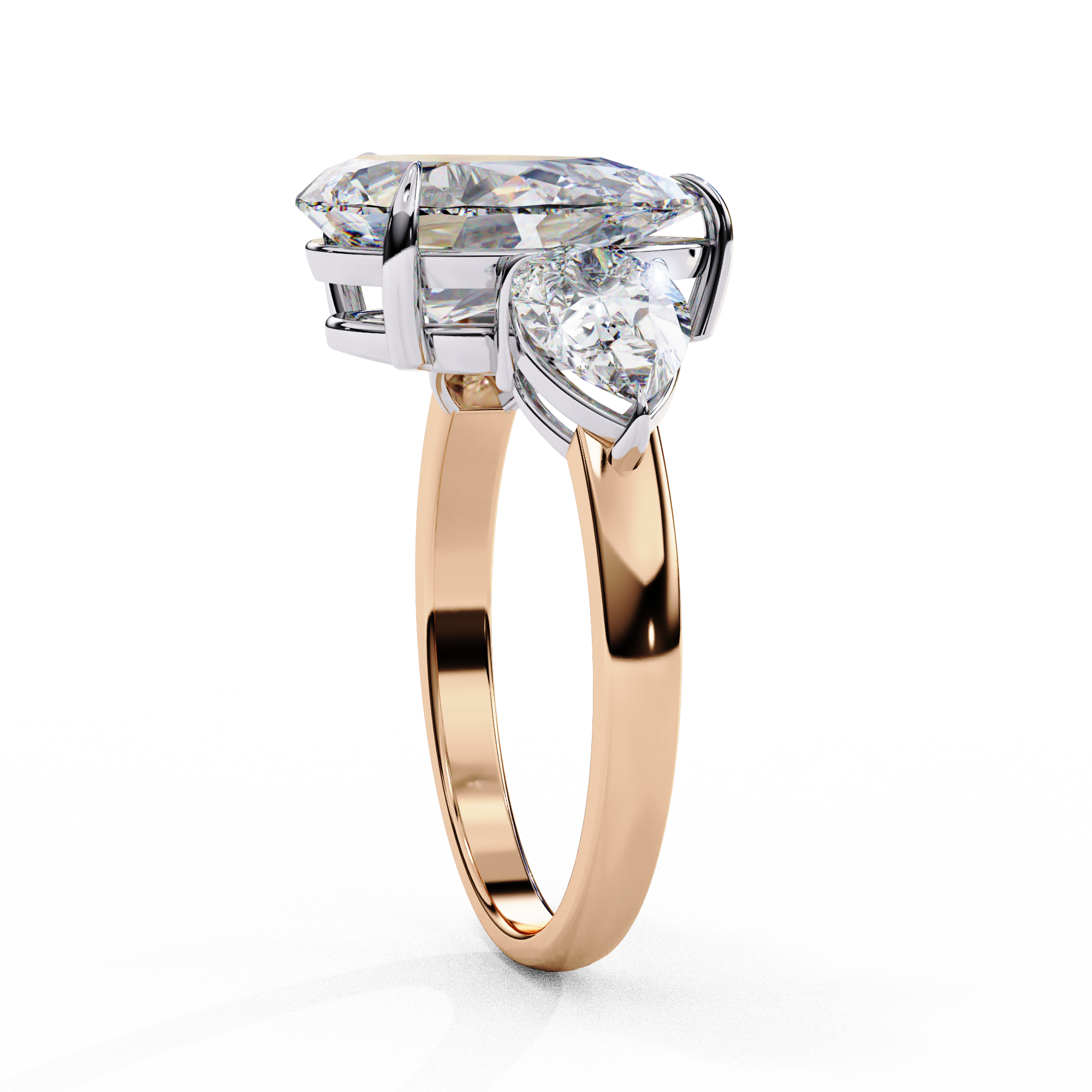 Grace Glow Three Pear Ring