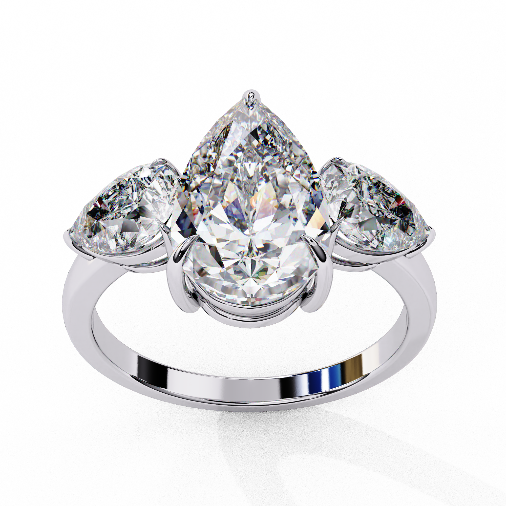Grace Glow Three Pear Ring