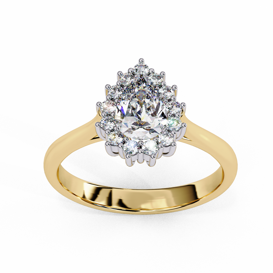 Graceful Pear Diamond Ring