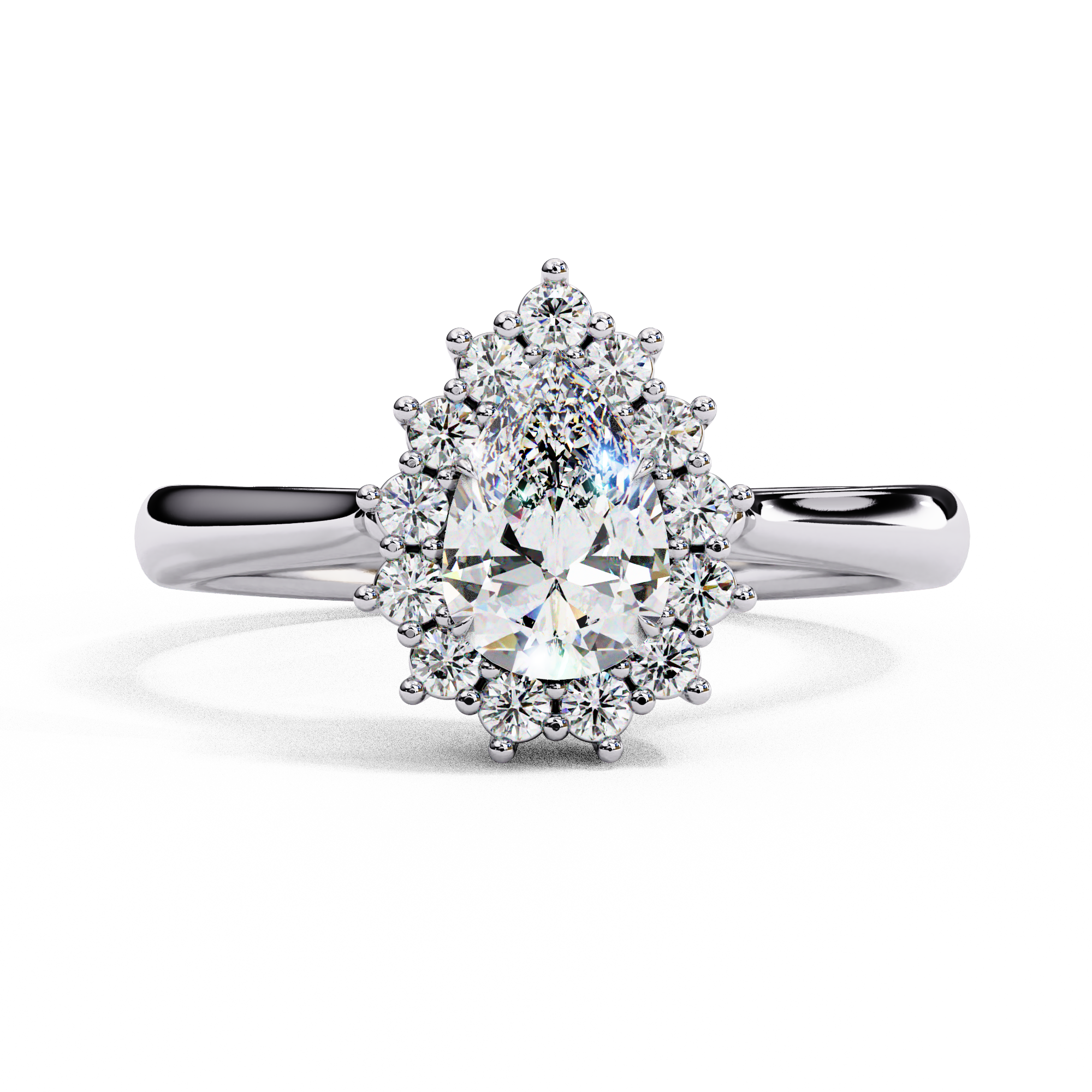 Graceful Pear Diamond Ring