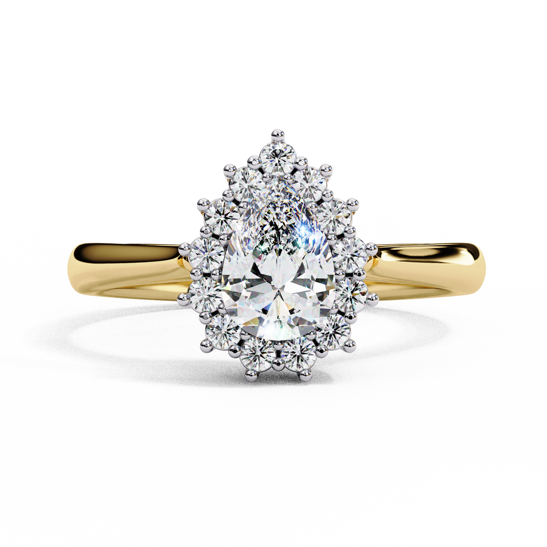 Graceful Pear Diamond Ring