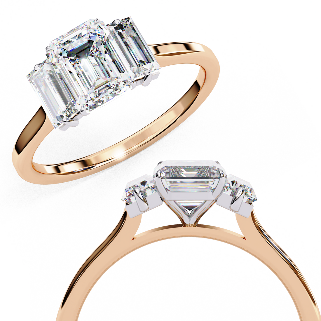 True Flame Three Diamond Ring