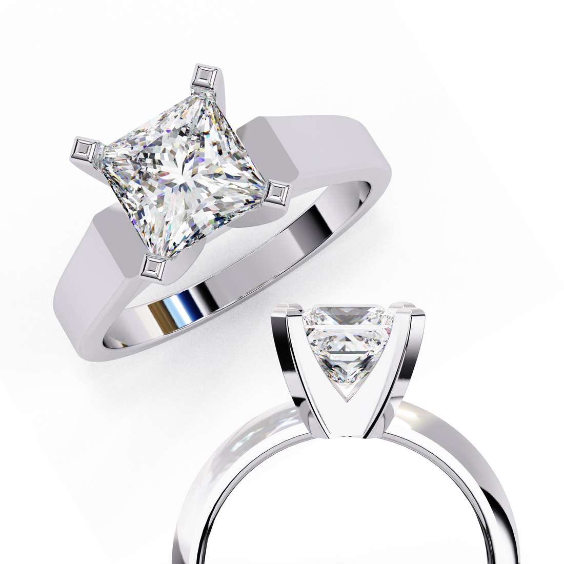 Quiet Glow Princess Diamond Ring
