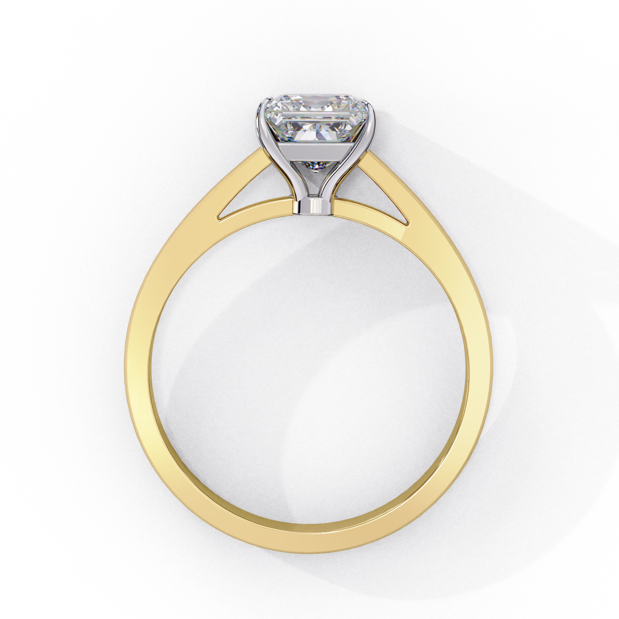 Golden Grace Princess Solitaire Ring