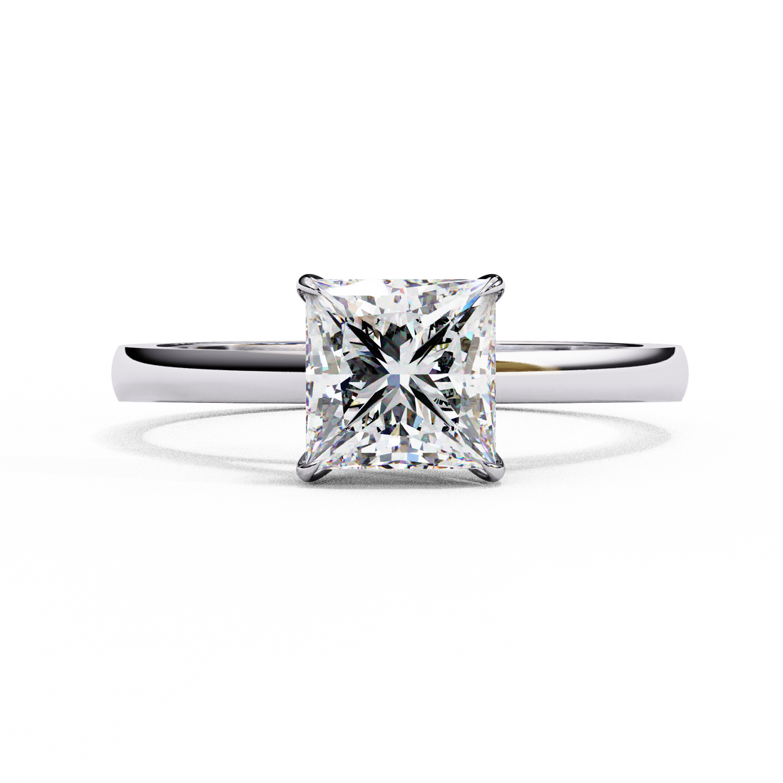 Golden Grace Princess Solitaire Ring