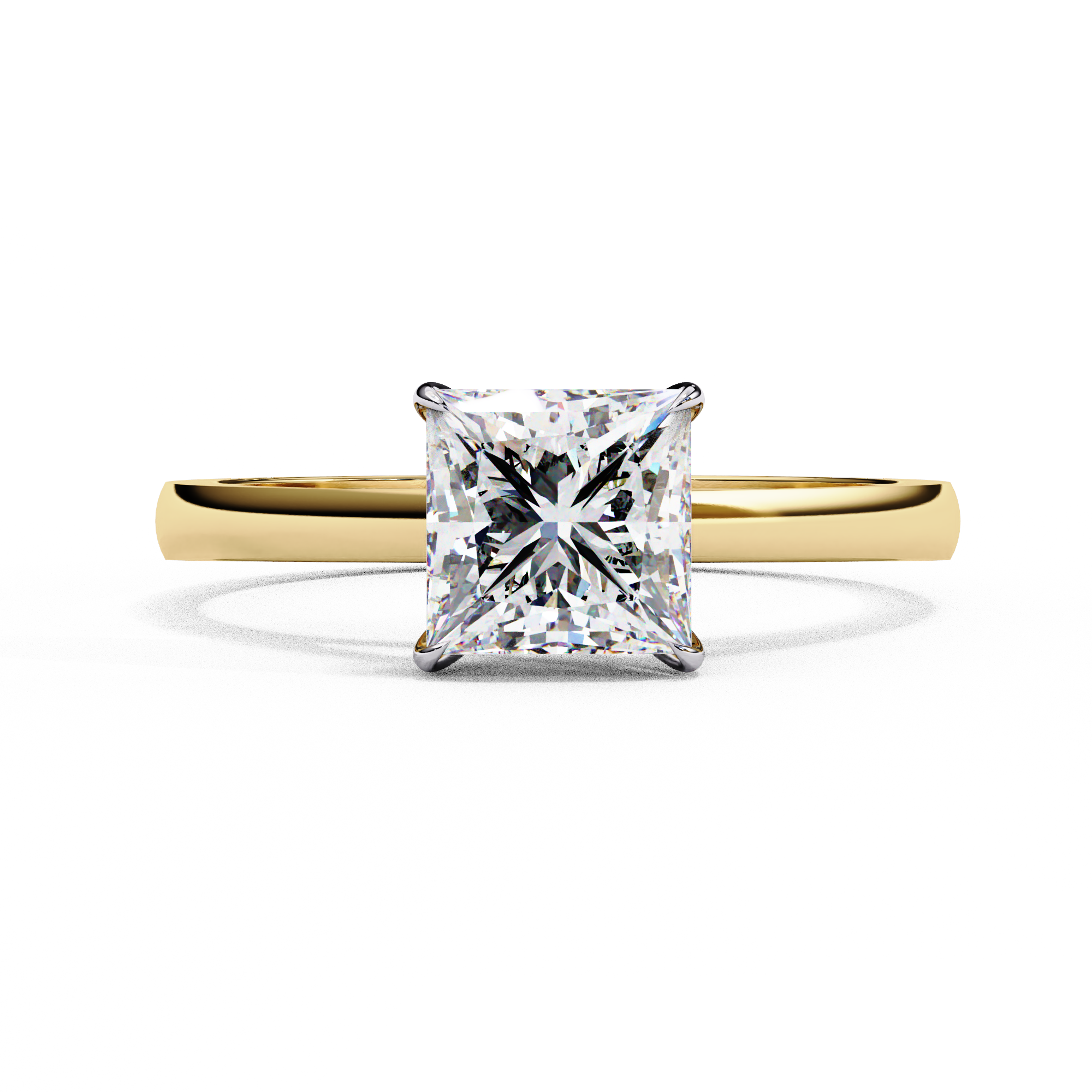 Golden Grace Princess Solitaire Ring