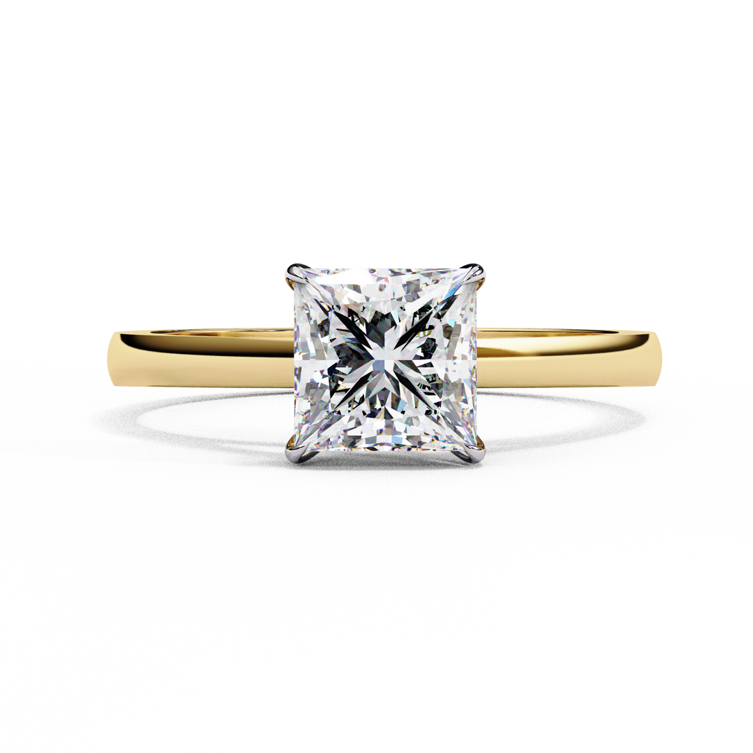 Golden Grace Princess Solitaire Ring