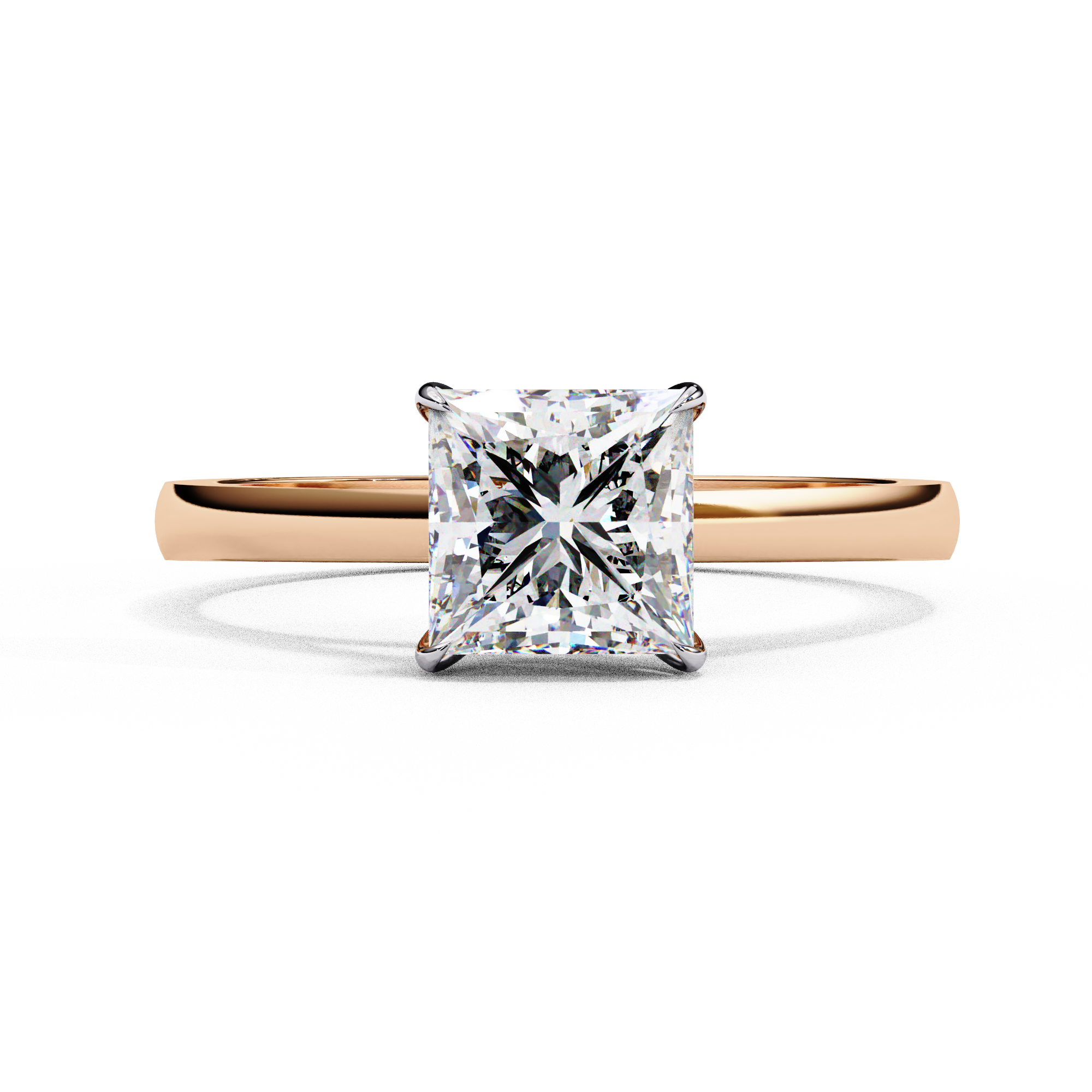 Golden Grace Princess Solitaire Ring
