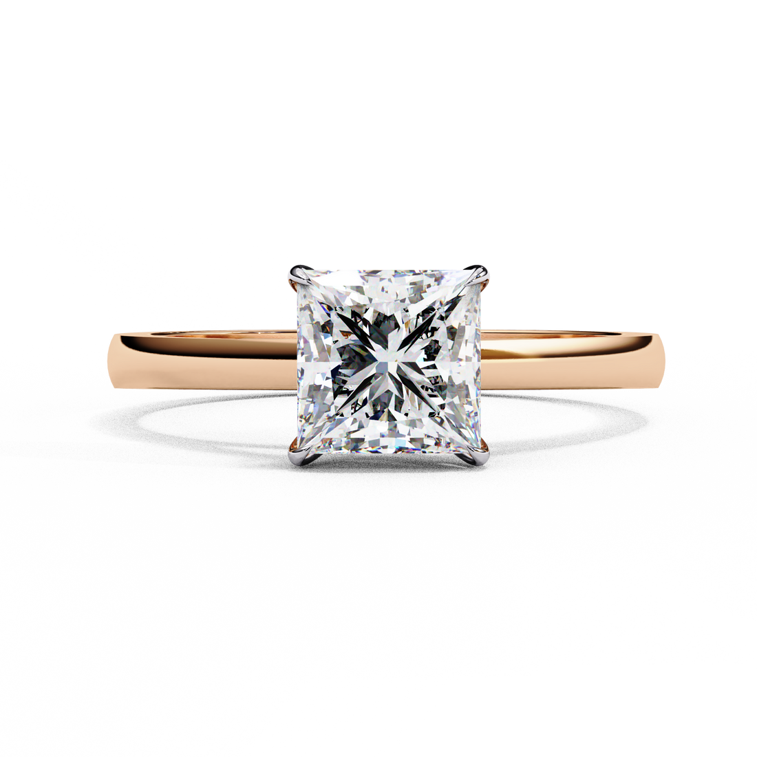 Golden Grace Princess Solitaire Ring