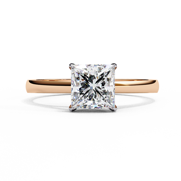 Golden Grace Princess Solitaire Ring