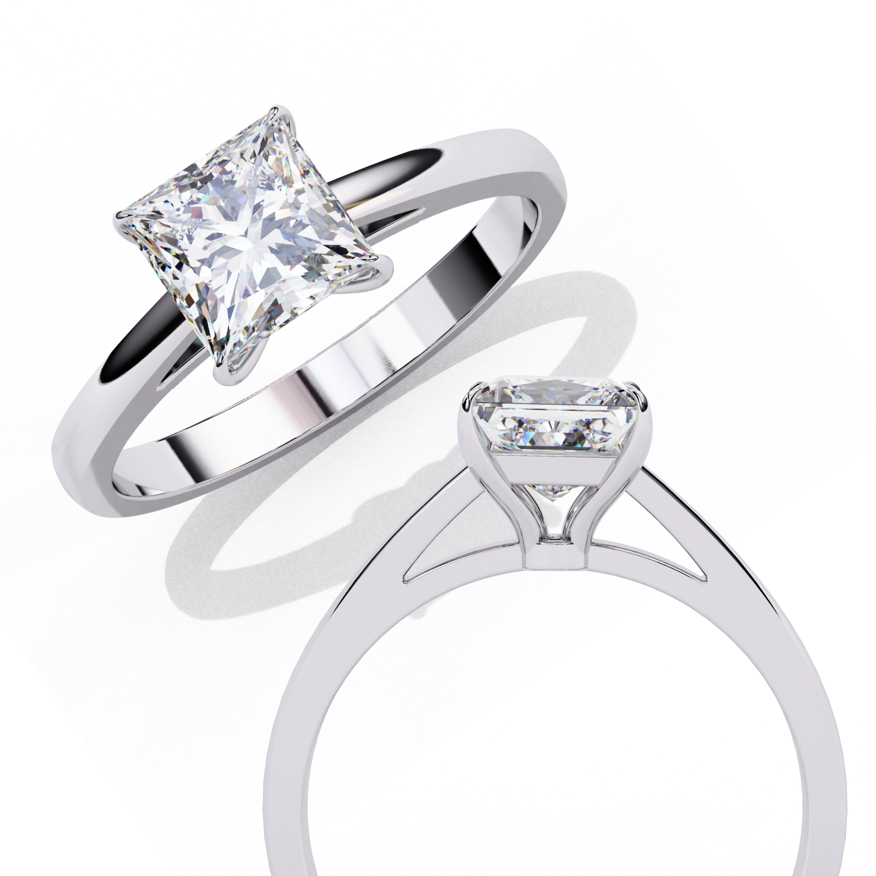 Golden Grace Princess Solitaire Ring