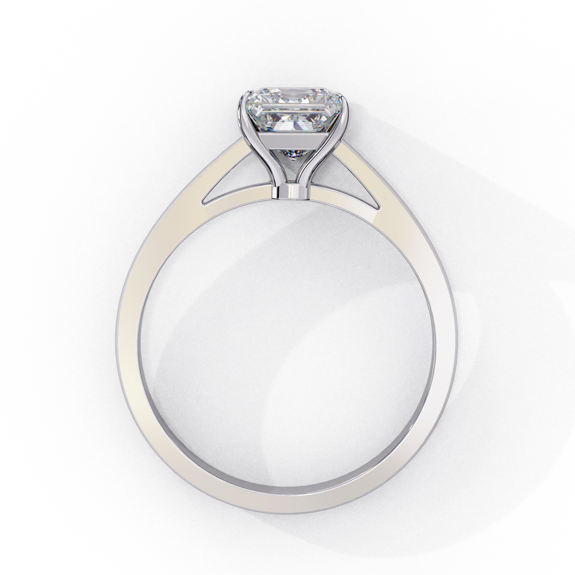 Golden Grace Princess Solitaire Ring