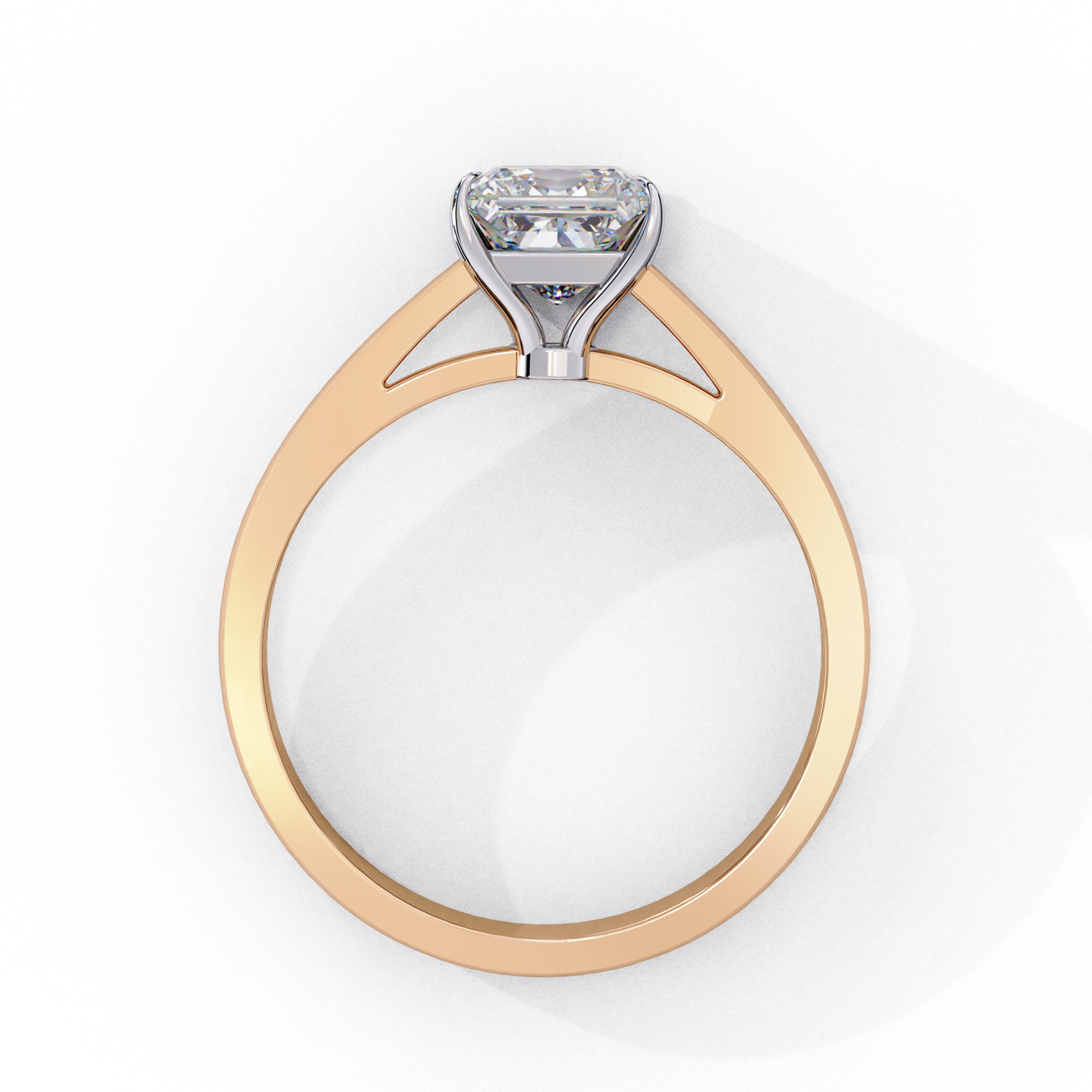 Golden Grace Princess Solitaire Ring
