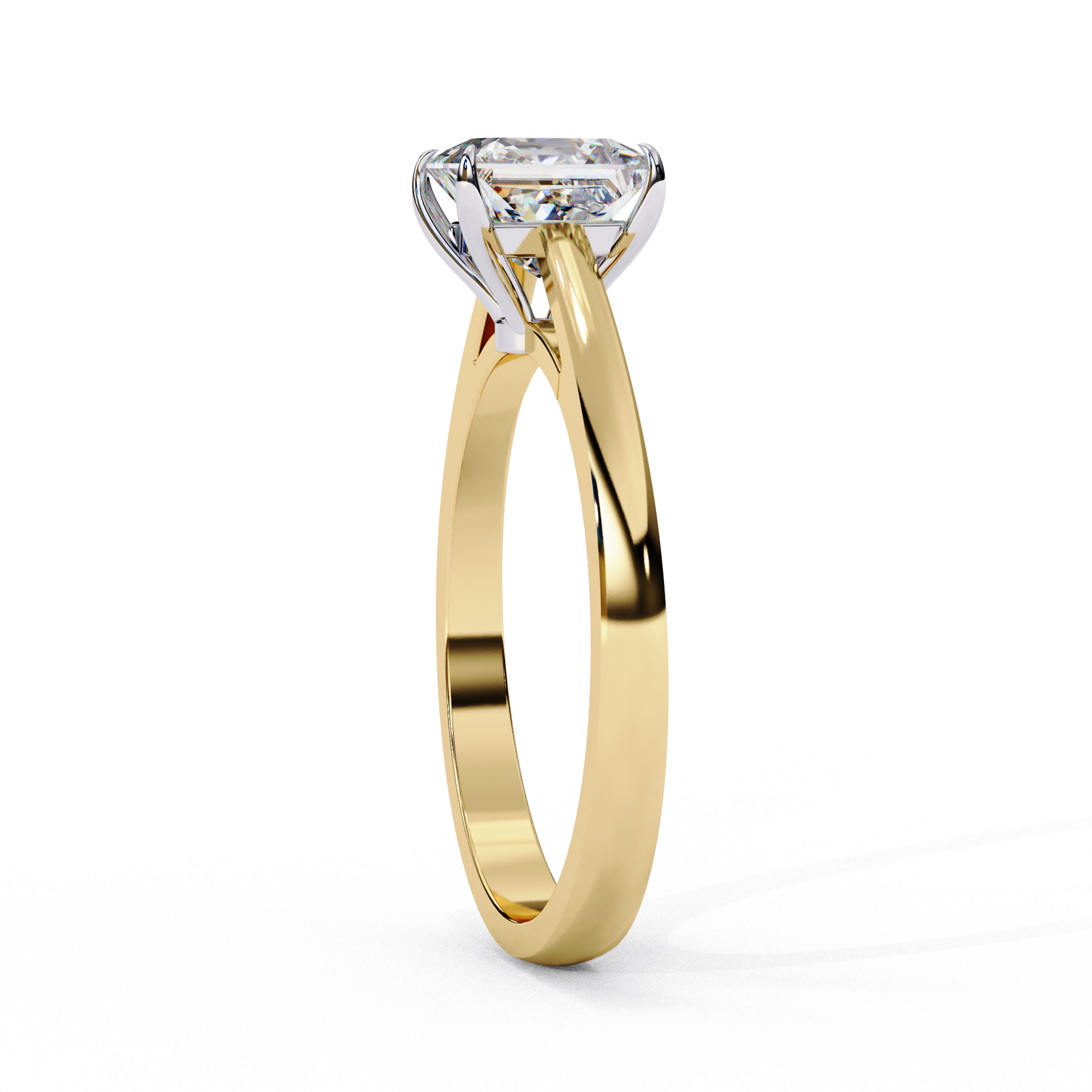 Golden Grace Princess Solitaire Ring