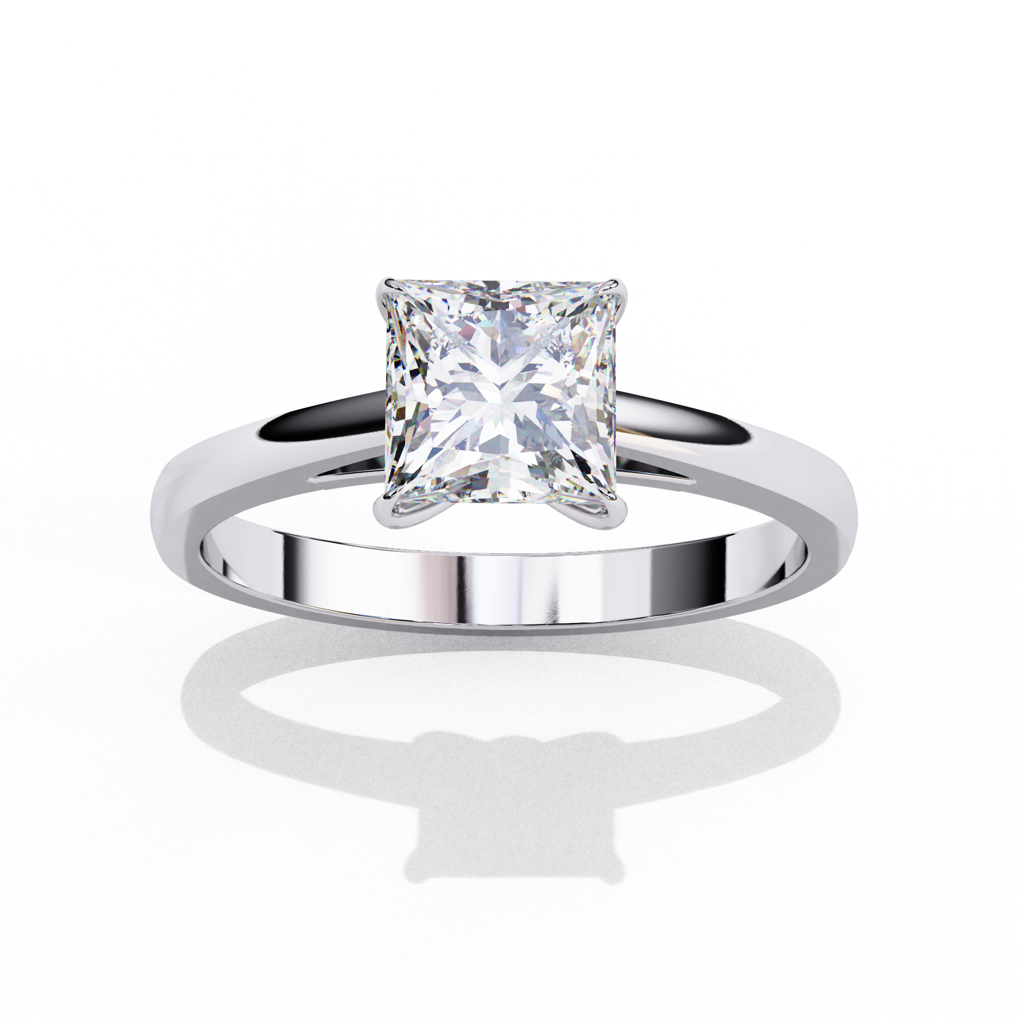 Golden Grace Princess Solitaire Ring