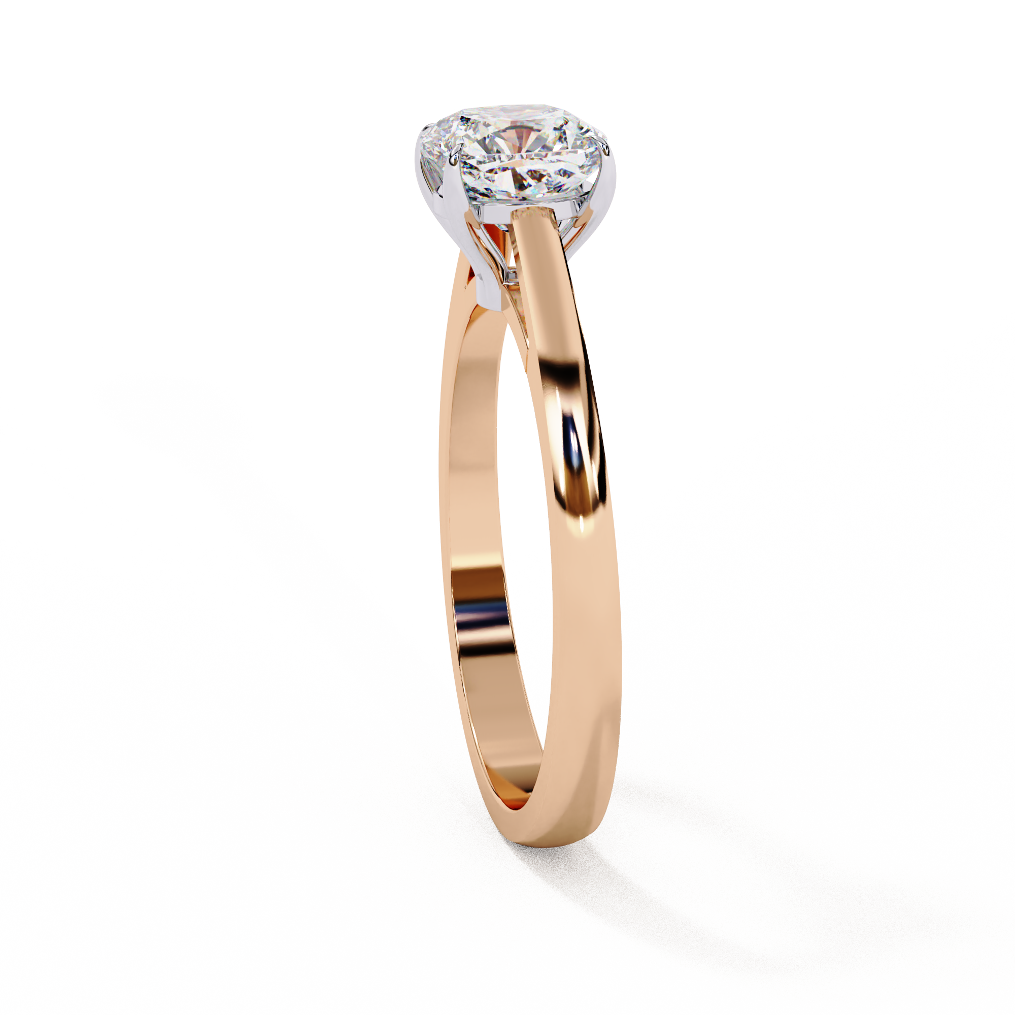 Golden Grace Cushion Solitaire Ring
