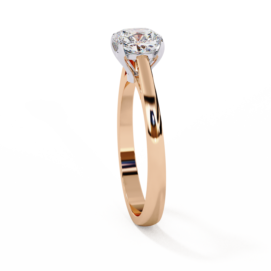 Golden Grace Cushion Solitaire Ring