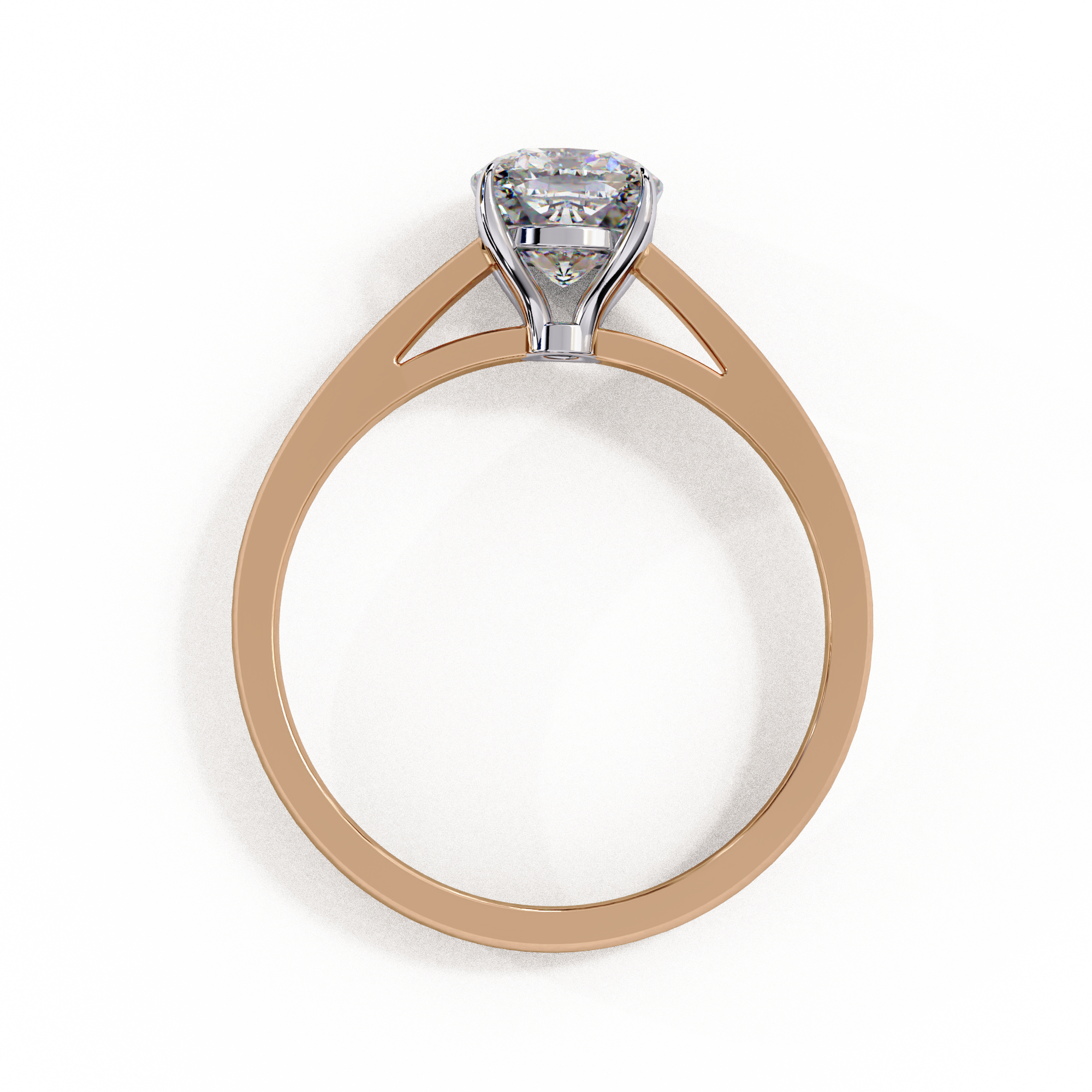 Golden Grace Cushion Solitaire Ring