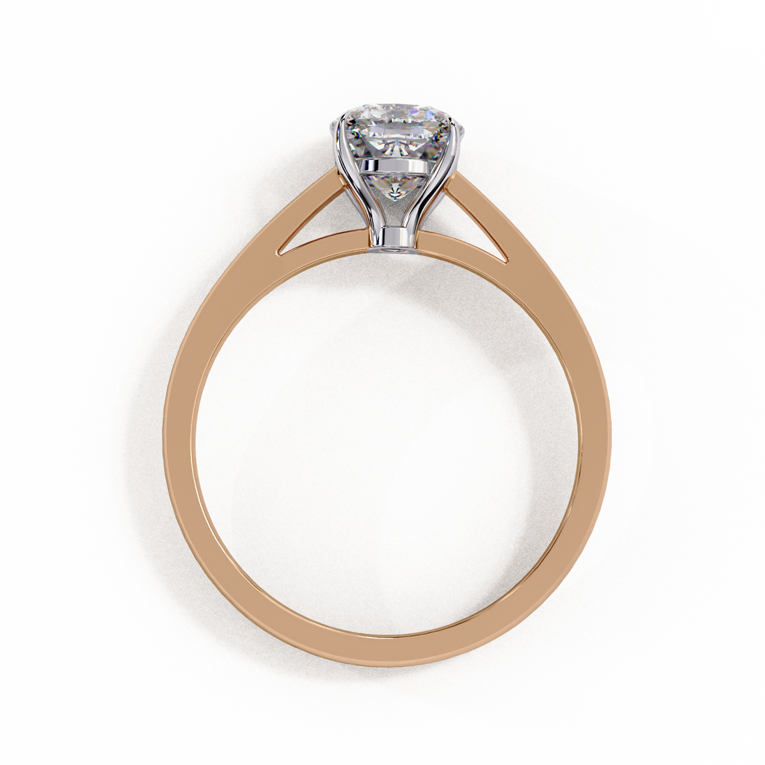 Golden Grace Cushion Solitaire Ring